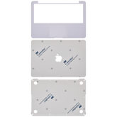 4 in 1 (Top, Bottom, Keyboard, Palm rest) Skin Compatible For Macbook Pro 13" Retina (A1502 / 2015) (A1425 / Mid 2012 / Early 2013) (Silver)