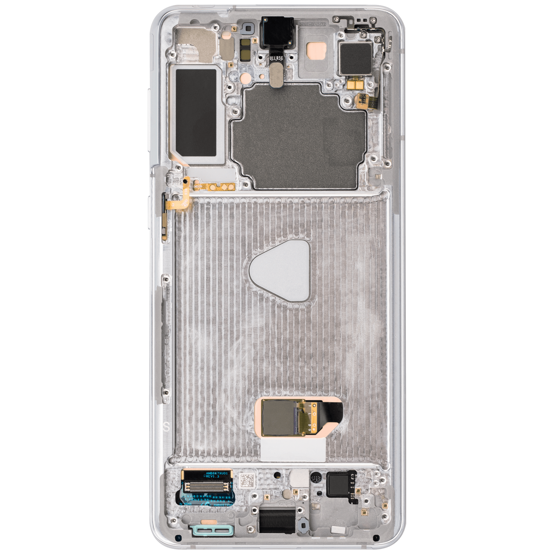 OLED Assembly With Frame Compatible For Samsung Galaxy S21 Plus 5G Replacement (Vemake) (Phantom Silver)