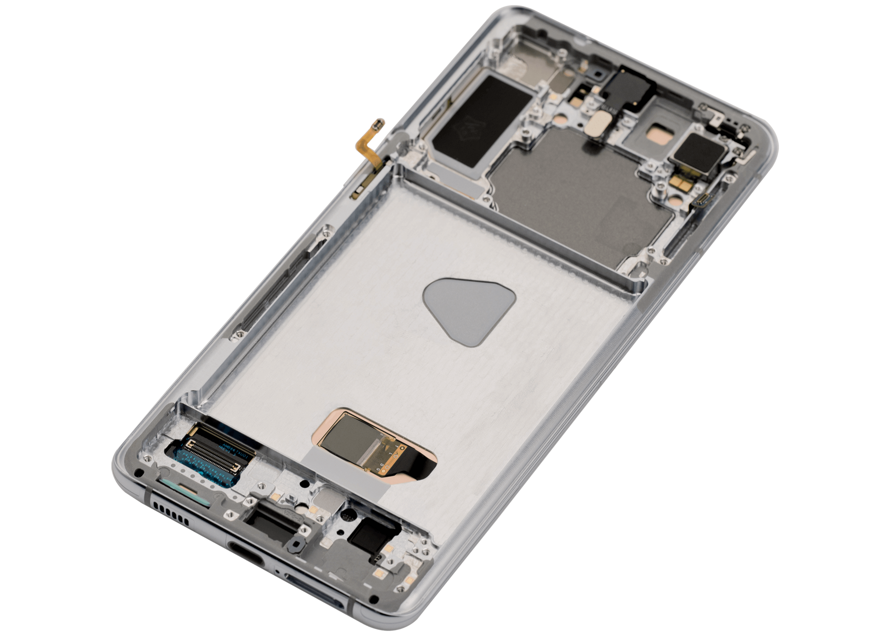 OLED Assembly With Frame Compatible For Samsung Galaxy S21 Plus 5G Replacement (Vemake) (Phantom Silver)