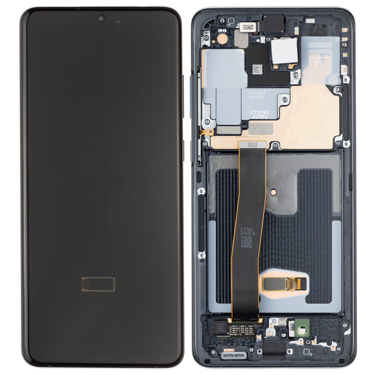 OLED Assembly With Frame Compatible For Samsung Galaxy S20 Ultra 5G Replacement (Vemake) (Cosmic Black)