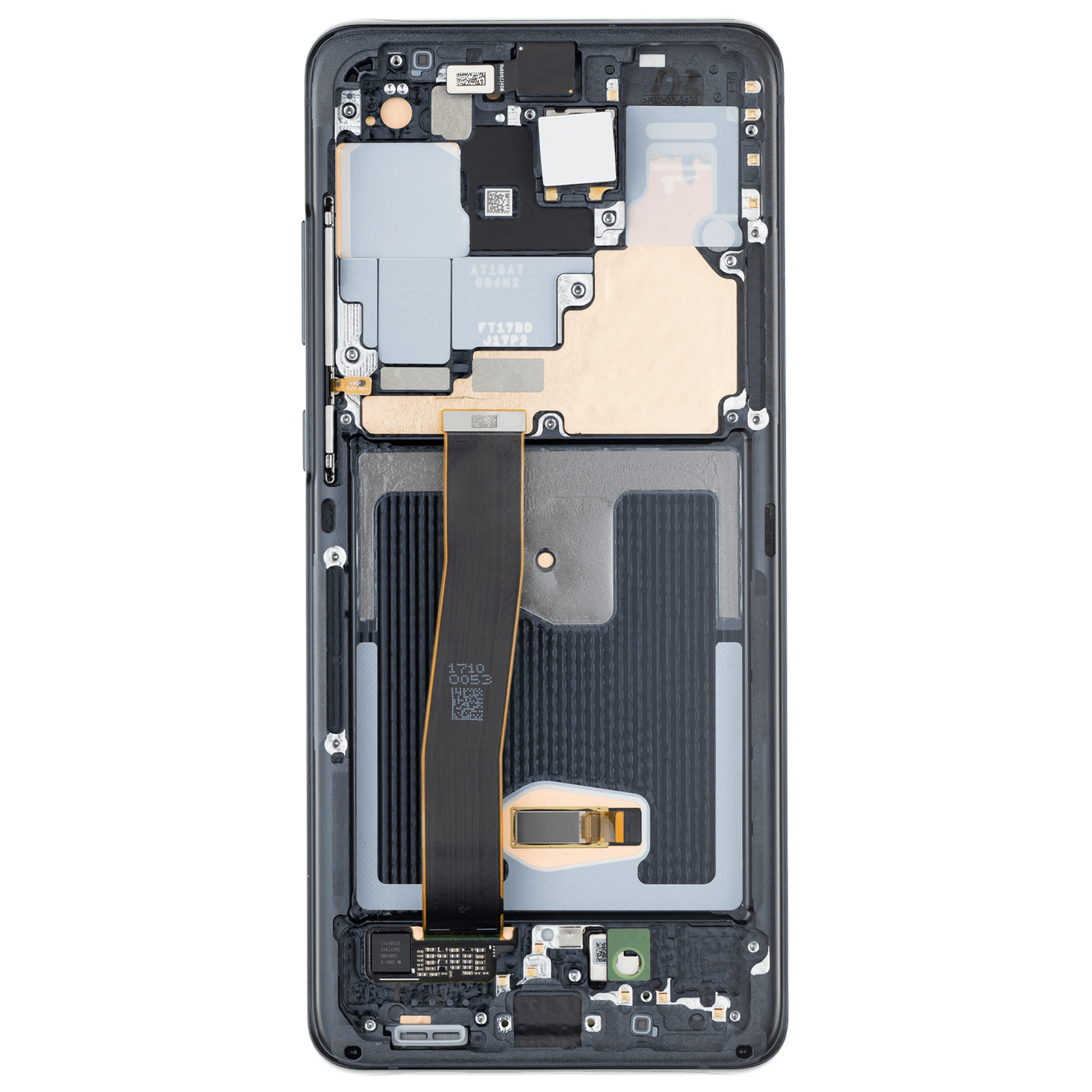 OLED Assembly With Frame Compatible For Samsung Galaxy S20 Ultra 5G Replacement (Vemake) (Cosmic Black)