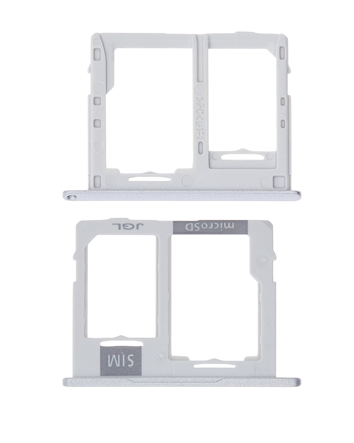 Dual Sim Card Tray Replacement Compatible For Samsung Galaxy Tab A 10.1" (T510 / T515) (Silver)