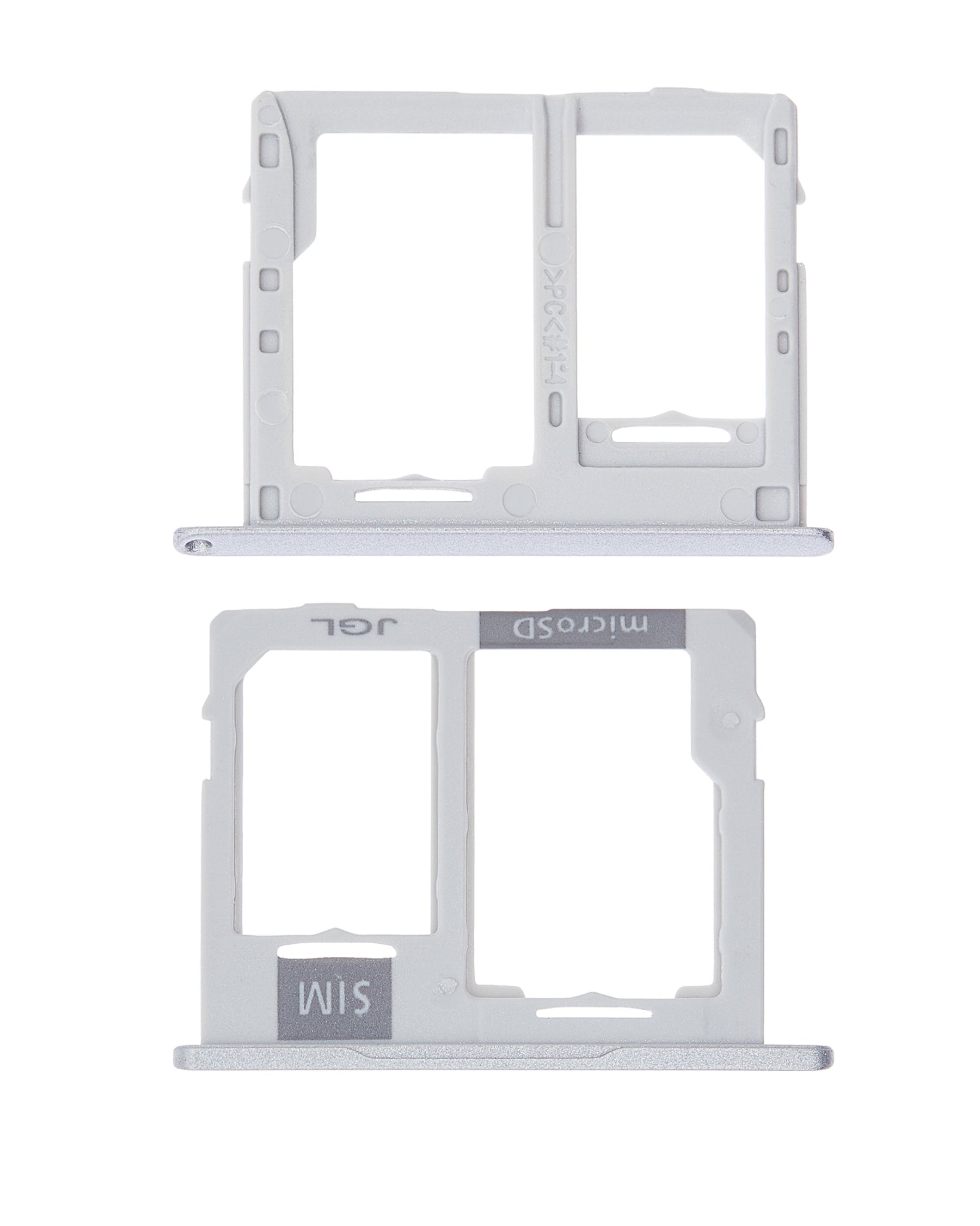 Dual Sim Card Tray Replacement Compatible For Samsung Galaxy Tab A 10.1" (T510 / T515) (Silver)