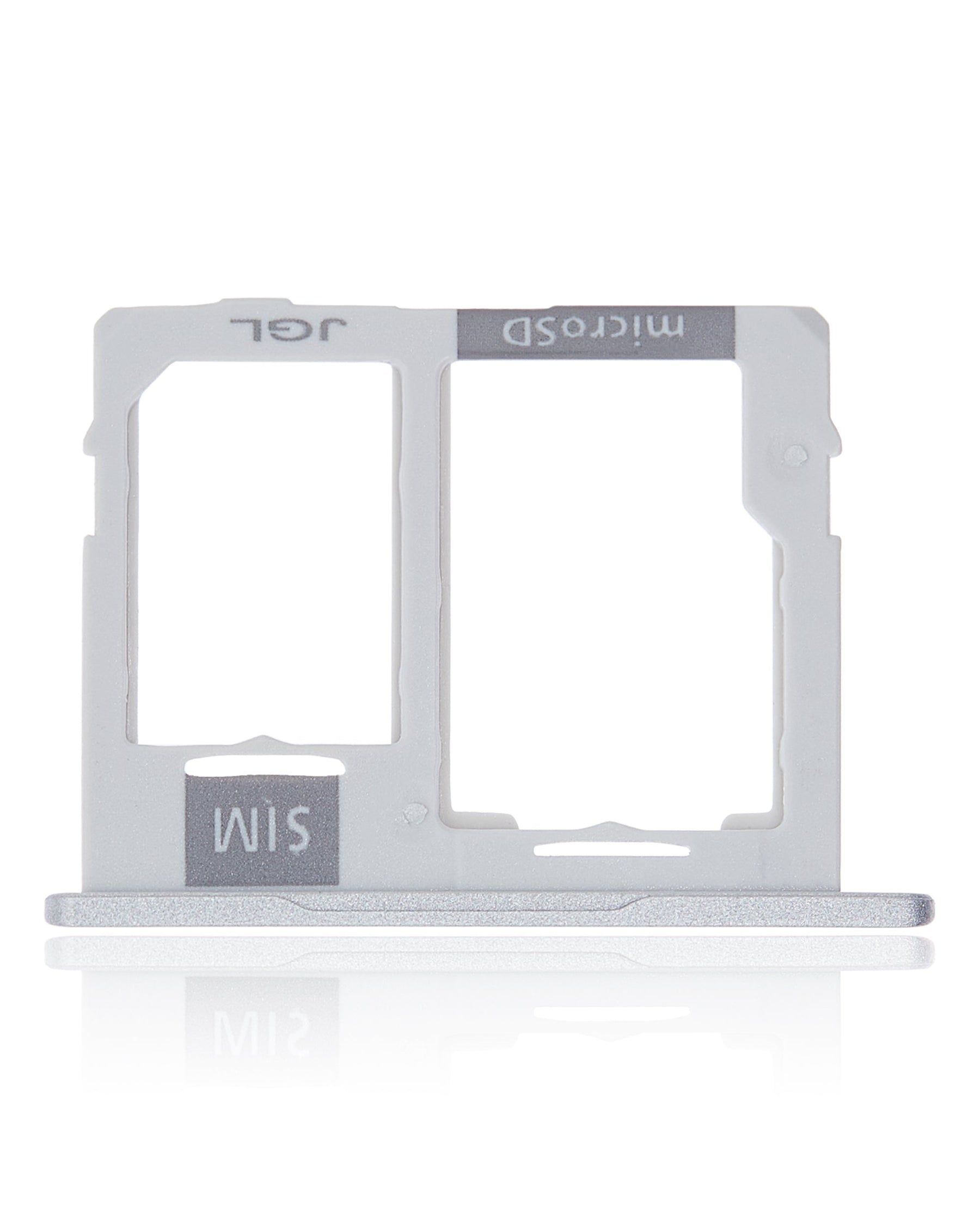 Dual Sim Card Tray Replacement Compatible For Samsung Galaxy Tab A 10.1" (T510 / T515) (Silver)