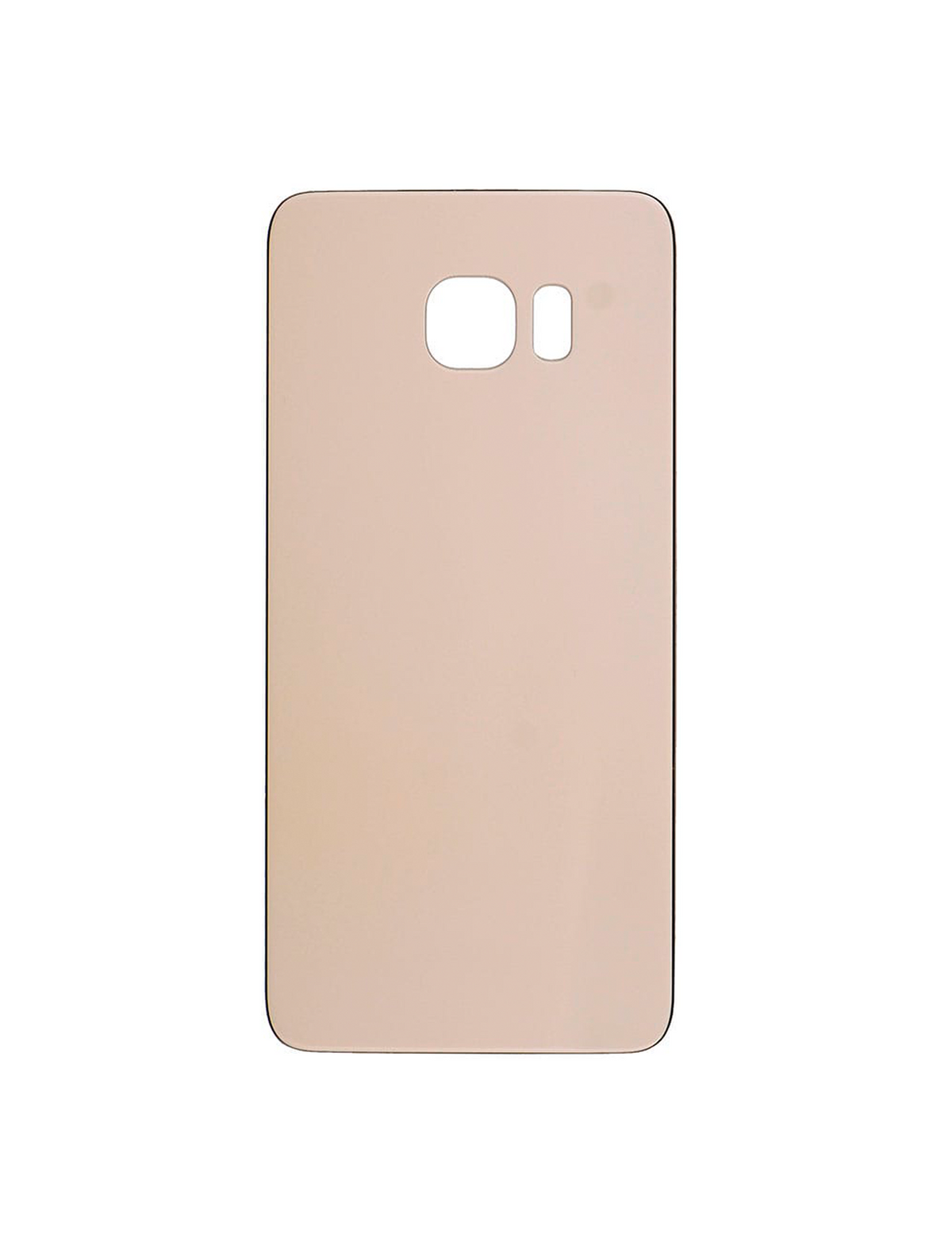 Back Cover Glass Compatible For Samsung Galaxy S6 Edge Replacement (No Logo) (Vemake) (Gold)