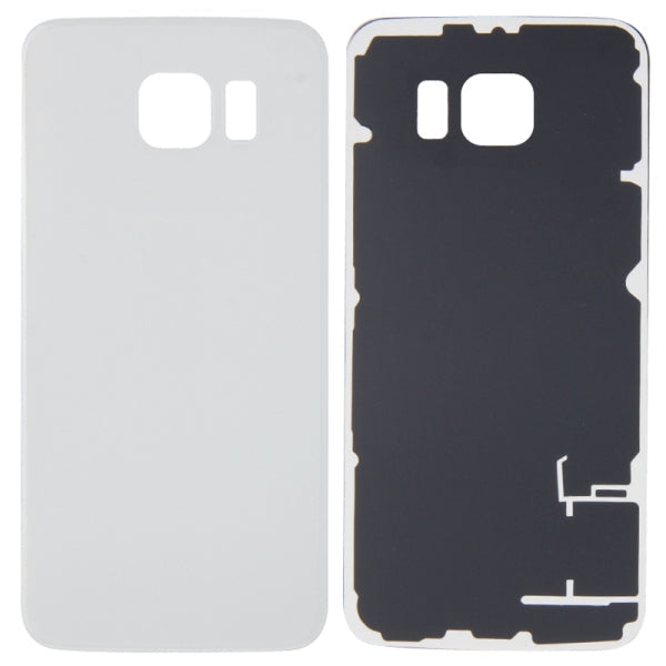 Back Cover Glass Compatible For Samsung Galaxy S6 Replacement  (No Logo) (Vemake) (White)