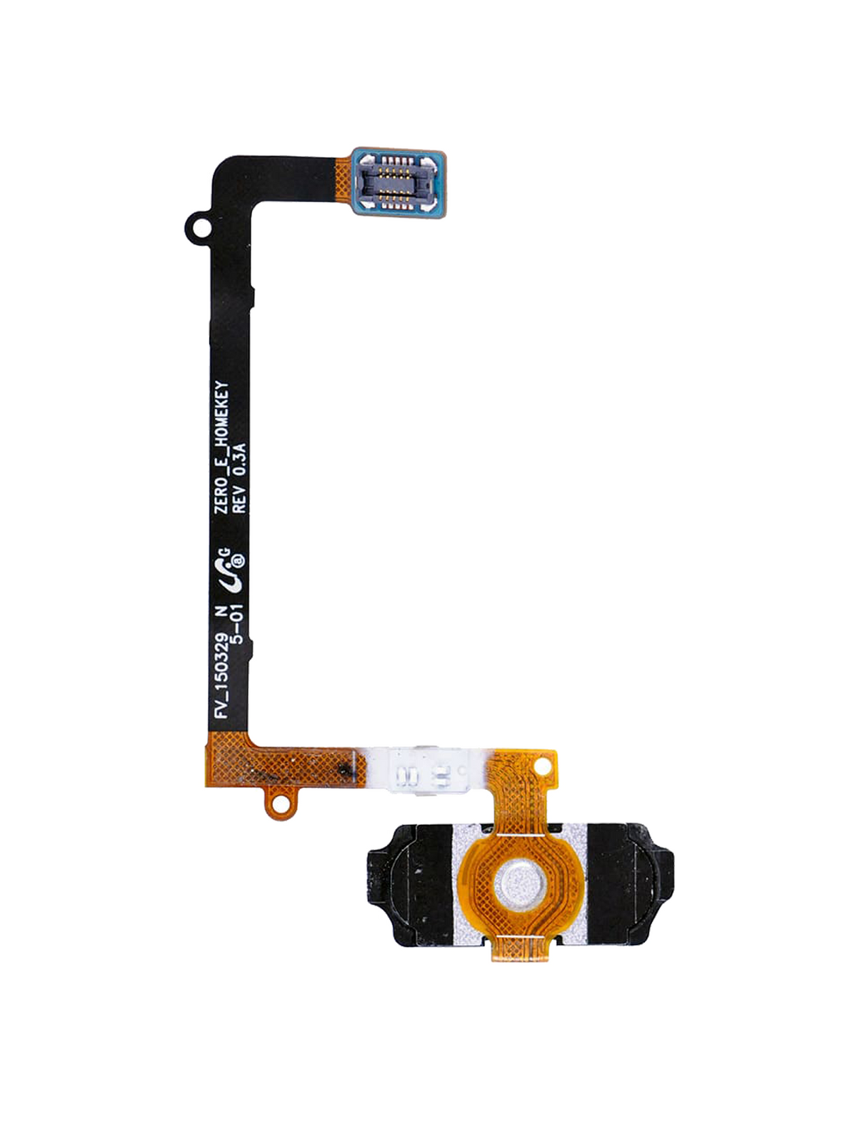 Replacement Home Button With Flex Cable Compatible For Samsung Galaxy S6 Edge (White)