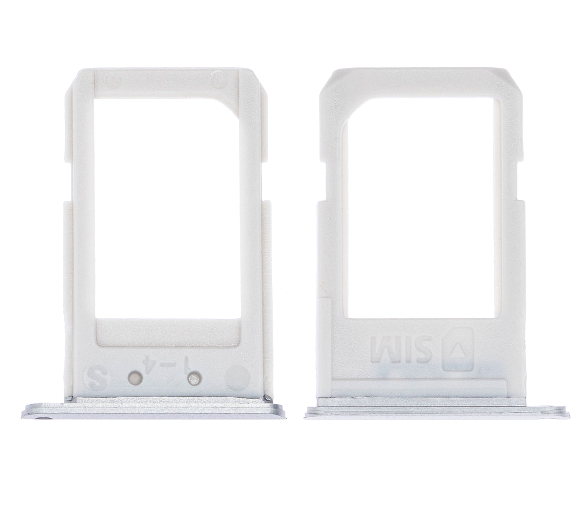 Sim Card Tray Replacement  Compatible For Samsung Galaxy S6 Edge Plus (White Pearl / Silver)