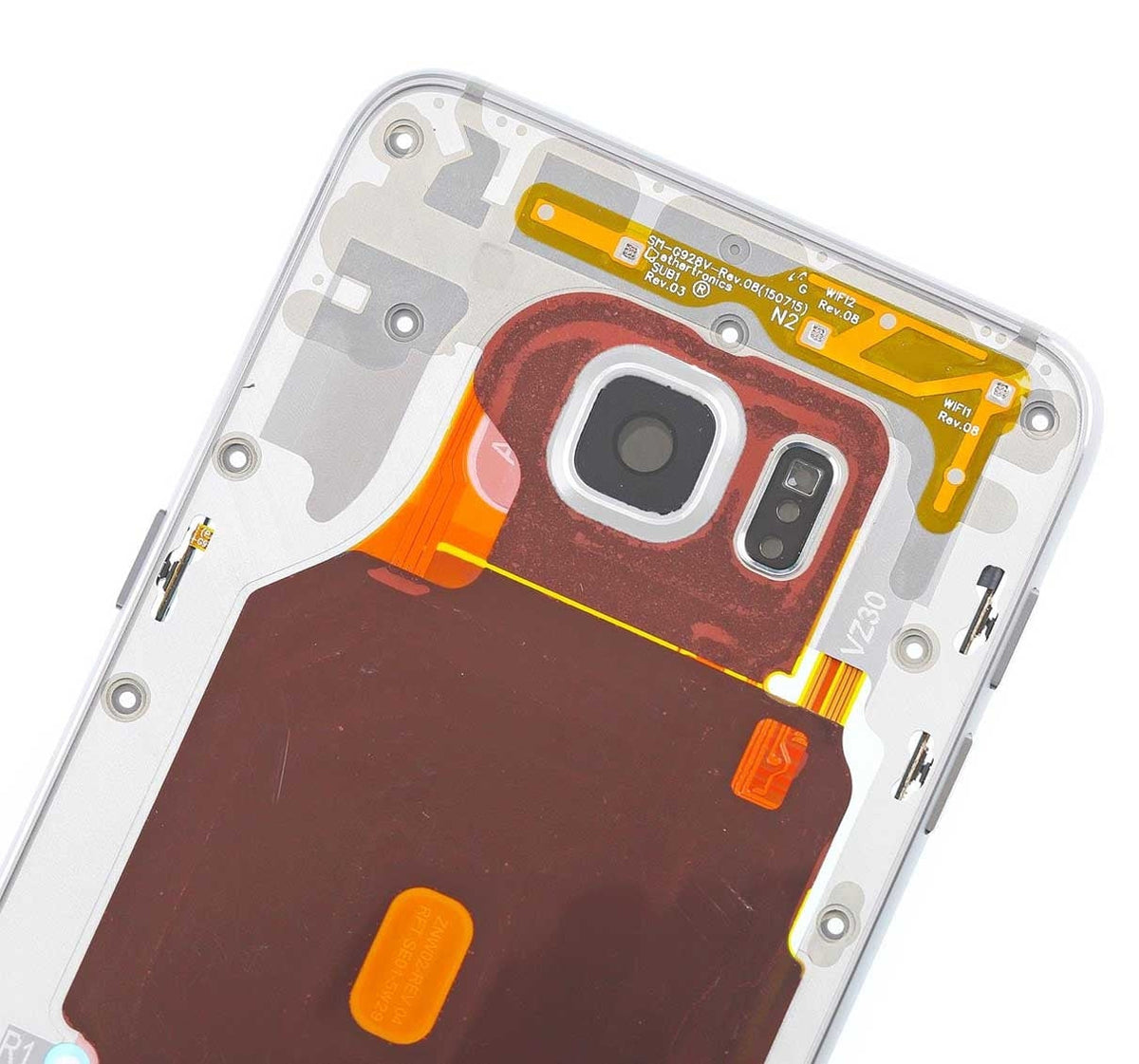 Replacement Mid-Frame Housing Compatible For Samsung Galaxy S6 Edge Plus (With Small Parts) (White Pearl)