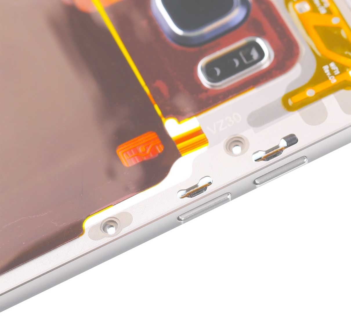 Replacement Mid-Frame Housing Compatible For Samsung Galaxy S6 Edge Plus (With Small Parts) (White Pearl)