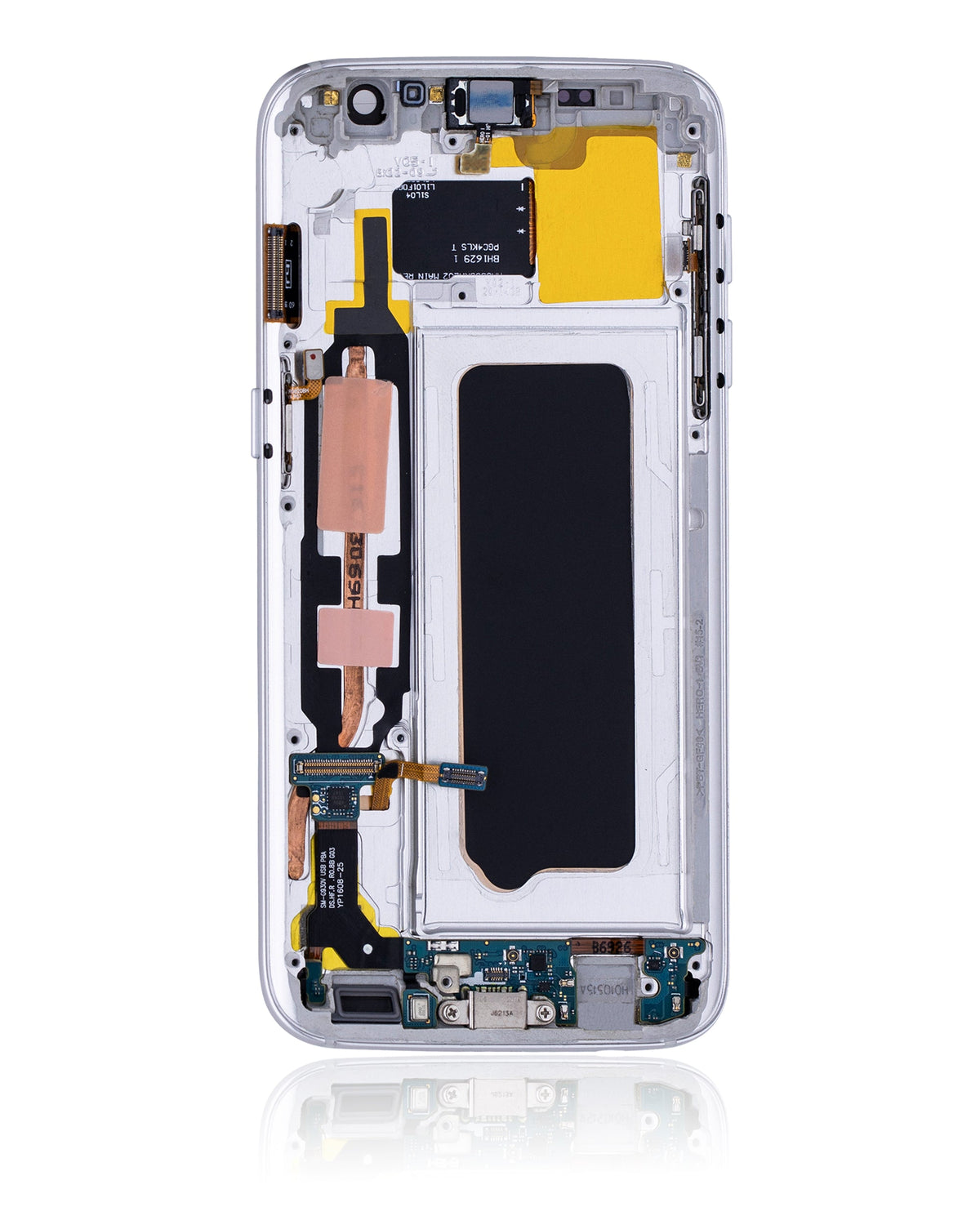 Replacement OLED Assembly With Frame Compatible For Samsung Galaxy S7 (Refurbished) (All US Models) (Silver Titanium)