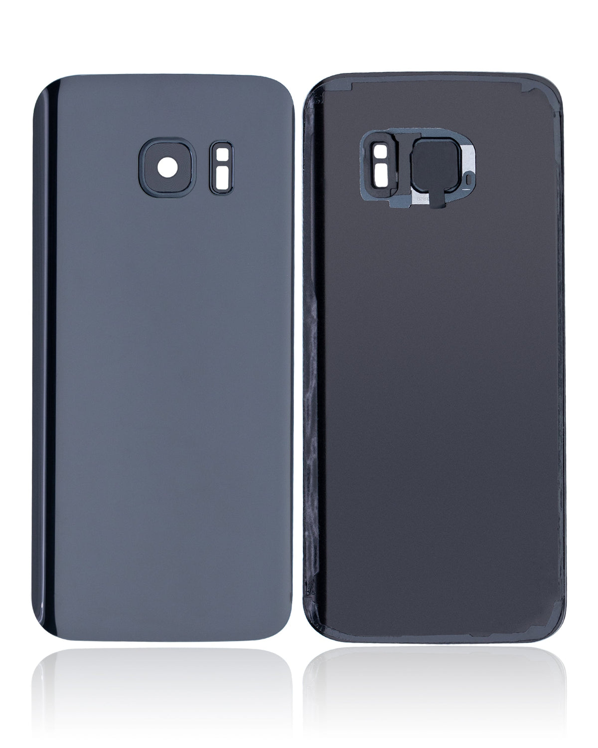 Back Cover Glass With Camera Lens Compatible For Samsung Galaxy S7 Replacement  (No Logo) (Vemake) (Black Onyx)