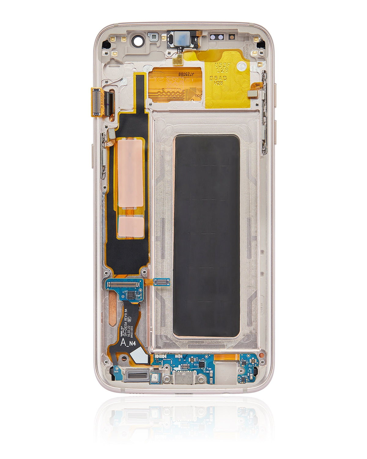Replacement OLED Assembly With Frame Compatible For Samsung Galaxy S7 Edge (All US Models / G935A) (Refurbished) (Blue Coral)