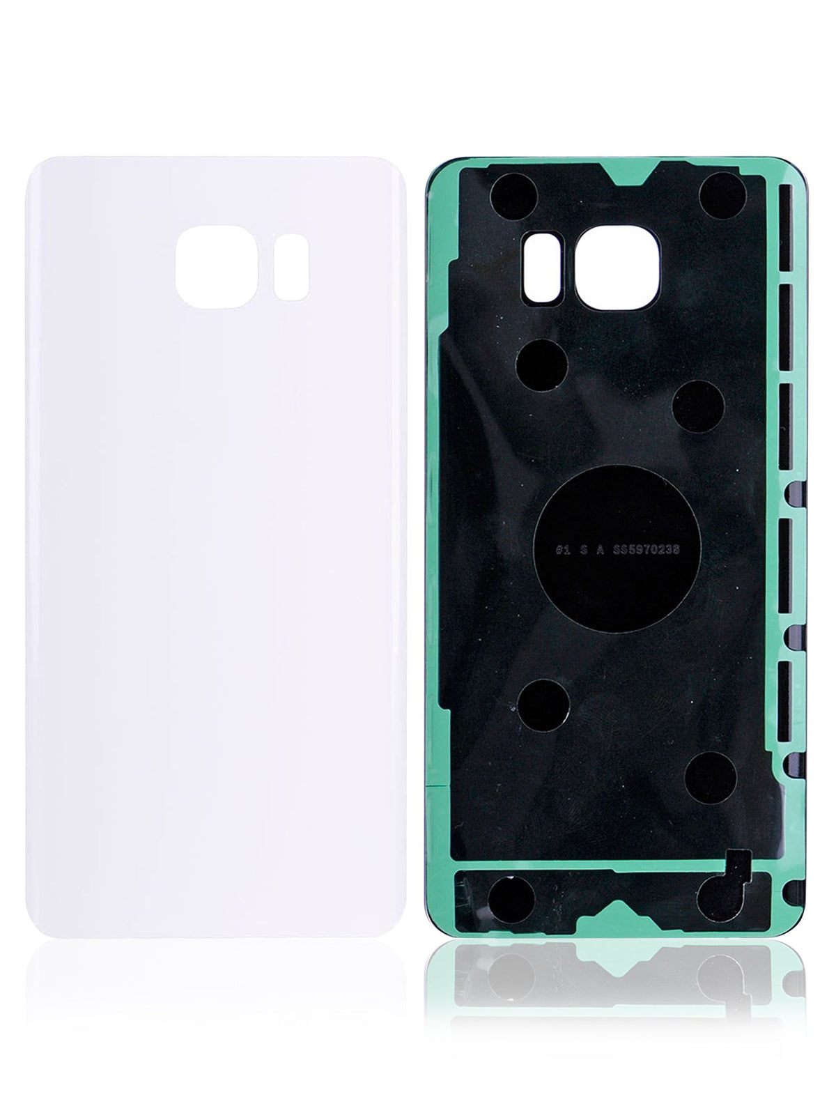 Back Cover Glass Compatible For Samsung Galaxy Note 5 Replacement  (No Logo) (Vemake) (White Pearl)