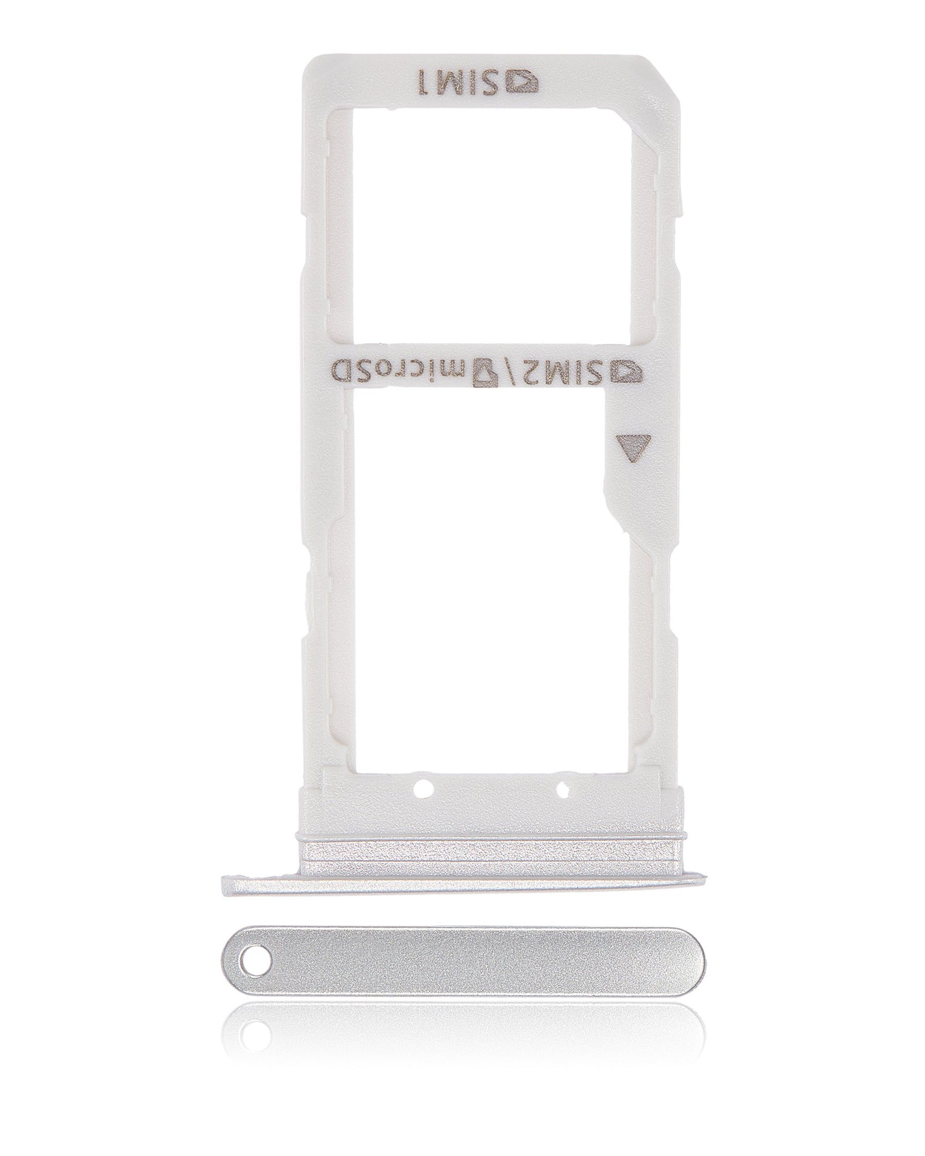 Replacement Dual Sim Card Tray Compatible For Samsung Galaxy S7 Edge (White)