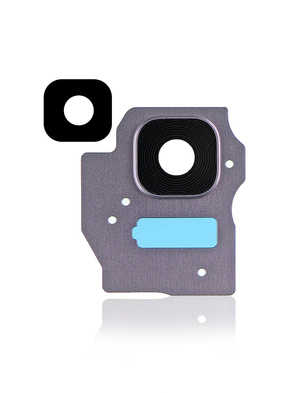 Back Camera Lens With Bezel Ring Compatible For Samsung Galaxy S8 Plus Replacement (Orchid Gray)
