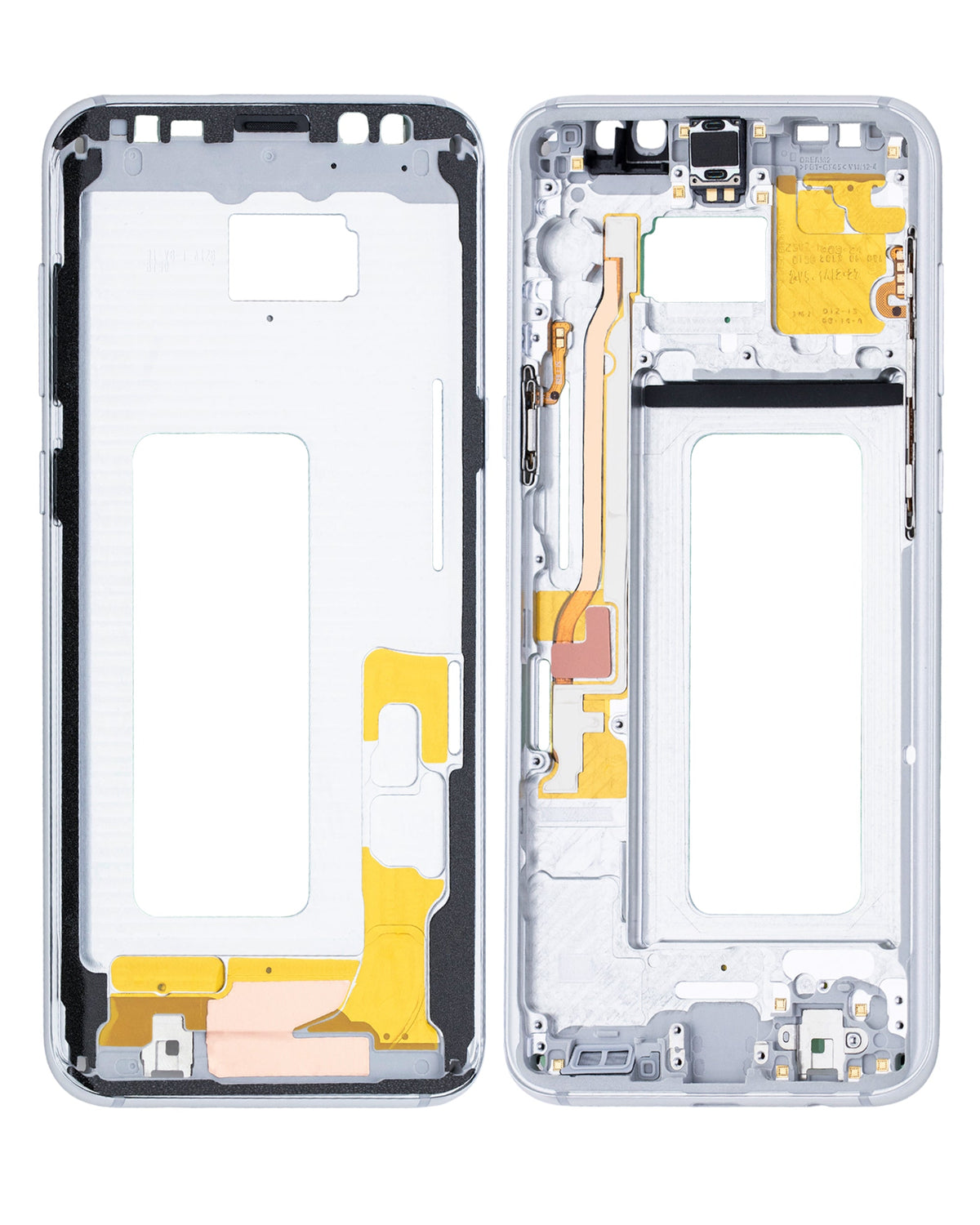 Mid-Frame Housing Compatible For Samsung Galaxy S8 Plus Replacement (With Small Parts) (Artic Silver)
