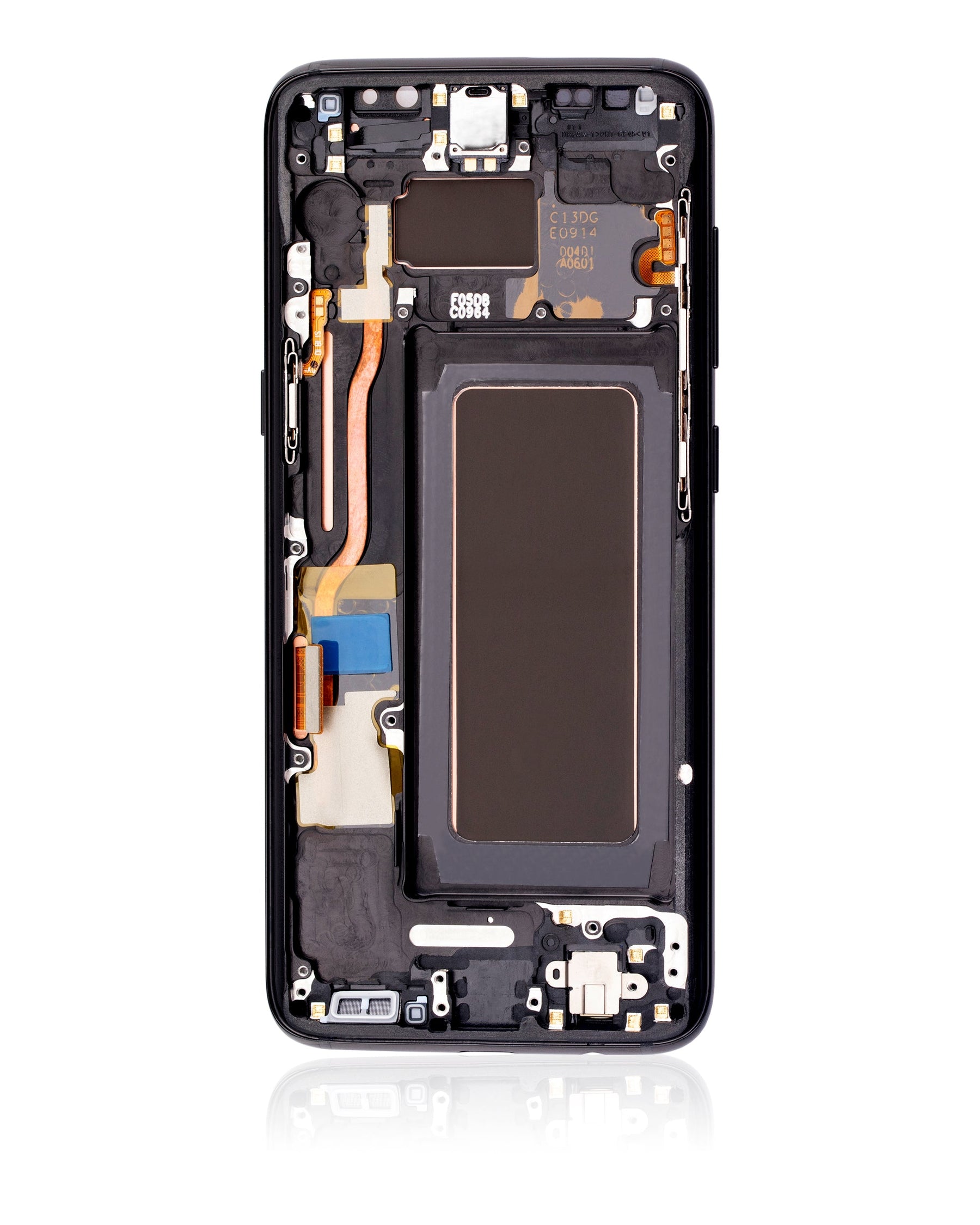 Replacement OLED Assembly With Frame Compatible For Samsung Galaxy S8 (Refurbished) (Midnight Black)