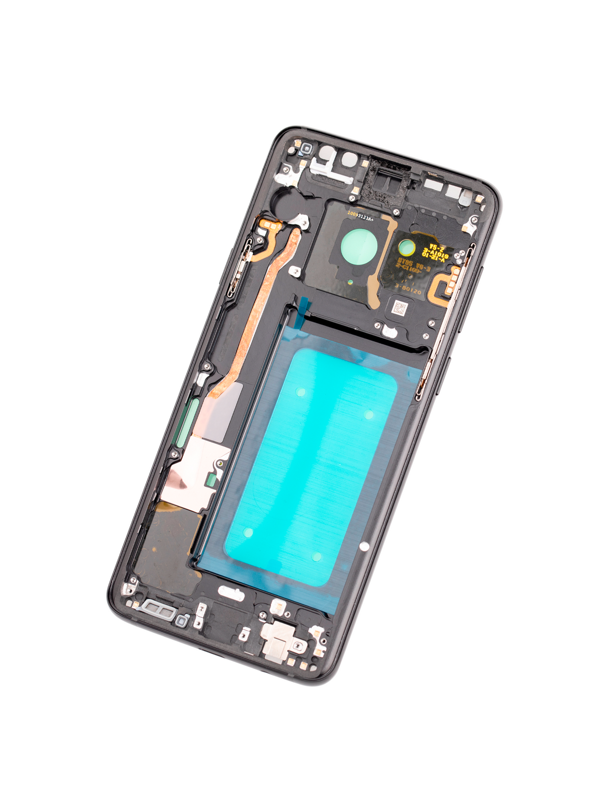 Mid-Frame Housing Compatible For Samsung Galaxy S9 Plus  Replacement (With Small Parts) (Midnight Black Frame)