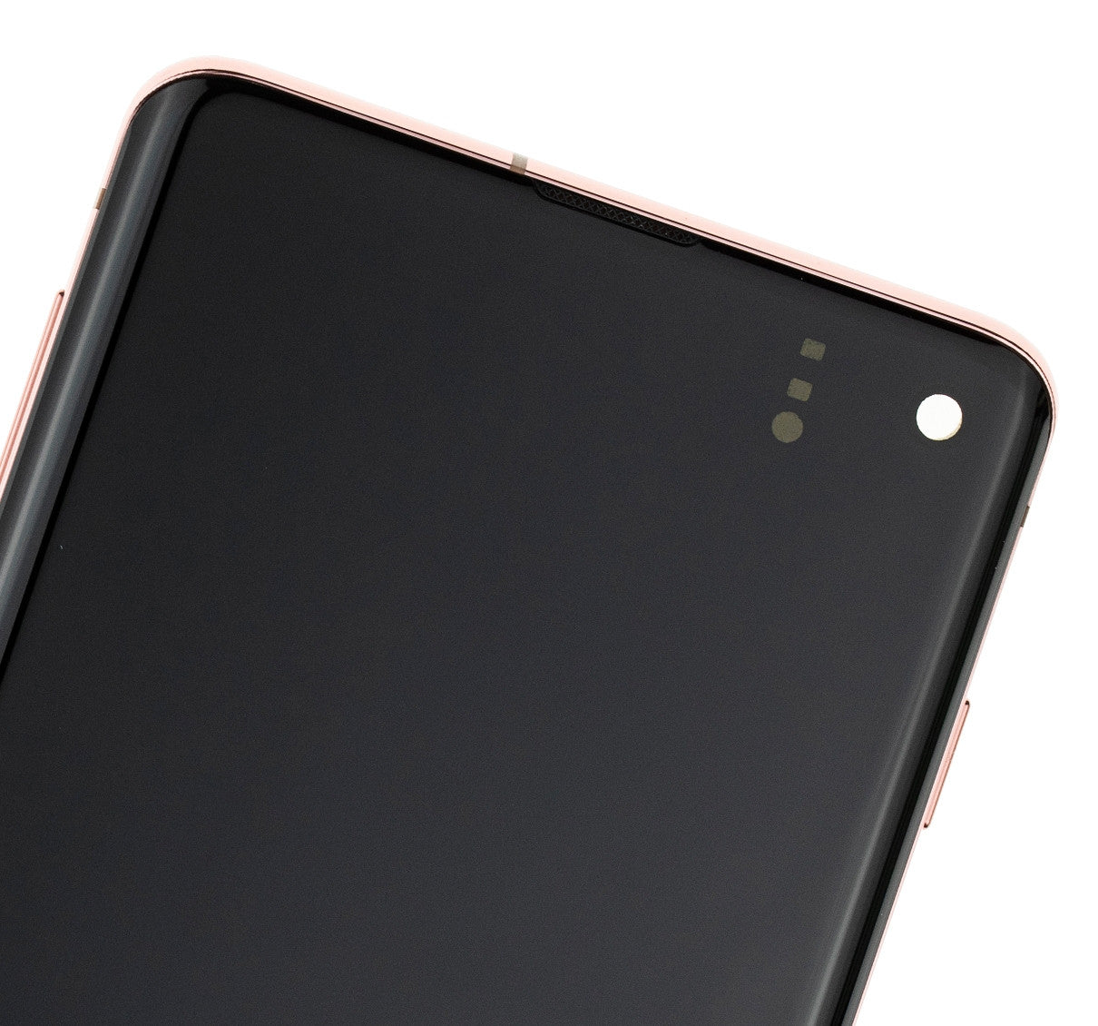 Replacement LCD Assembly With Frame (Without Finger Print Sensor) Compatible For Samsung Galaxy S10 (Aftermarket Plus: TFT) (Flamingo Pink)