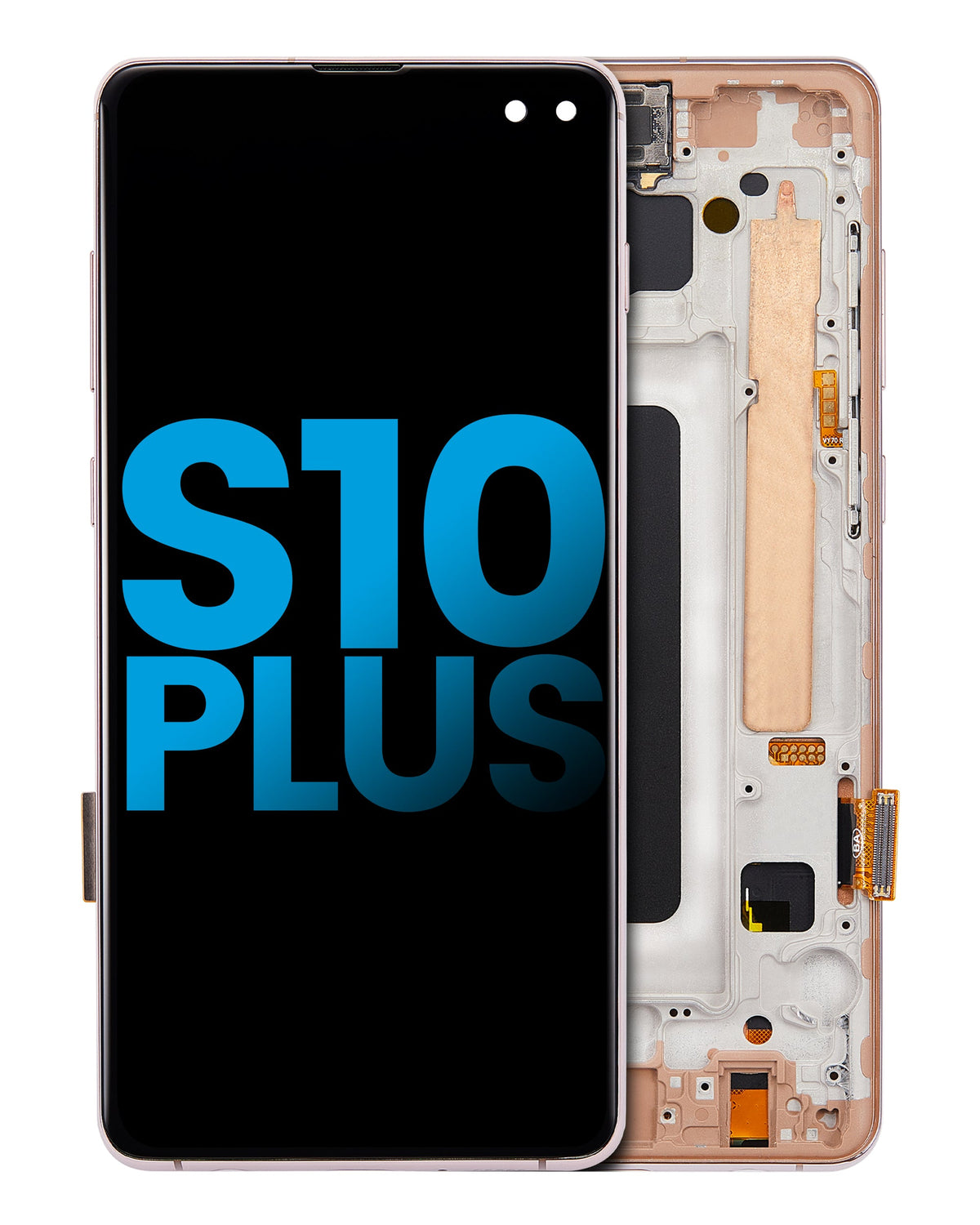 LCD Assembly With Frame (Without Finger Print Sensor) Compatible For Samsung Galaxy S10 Plus Replacement (Aftermarket Plus: TFT) (Flamingo Pink)