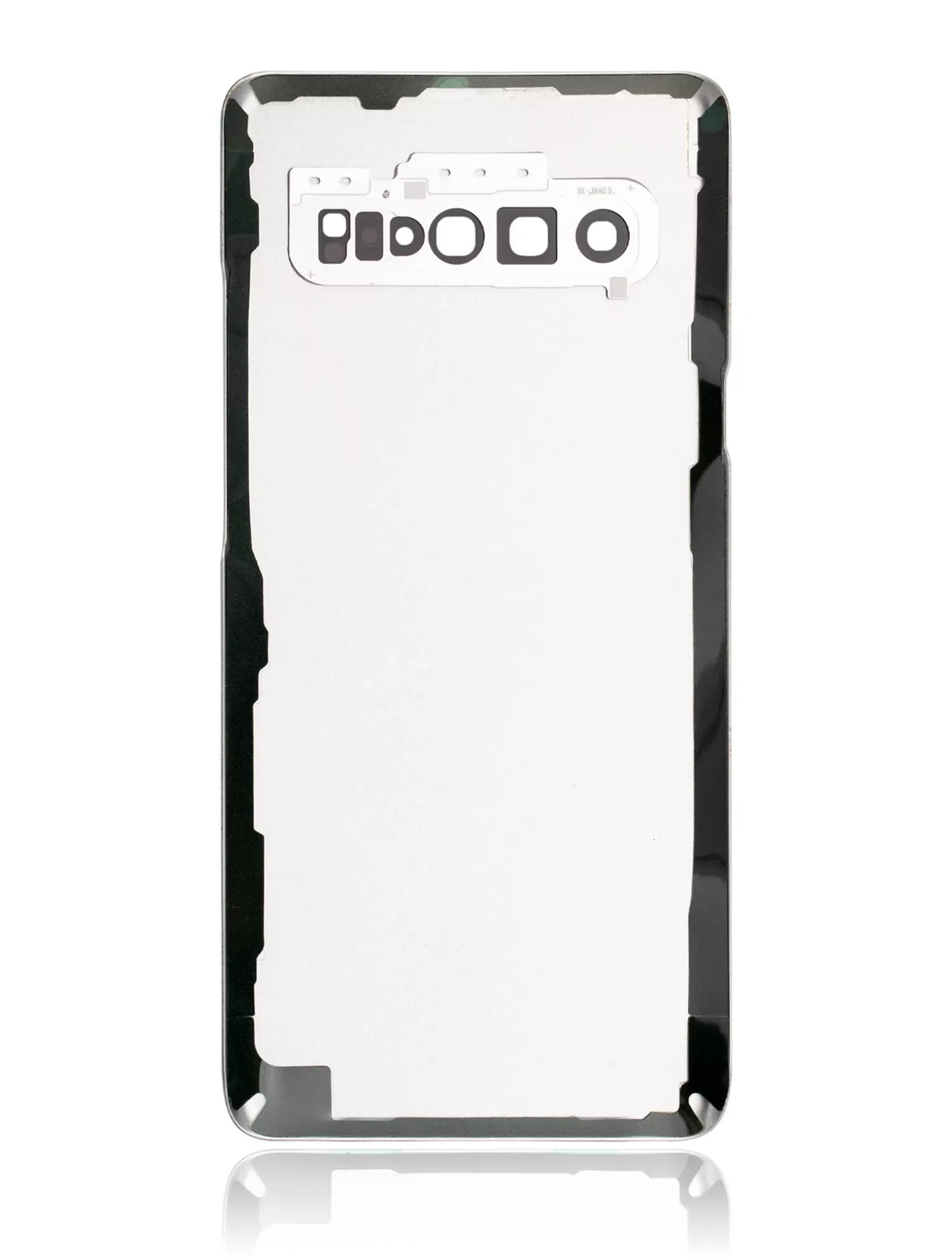 Back cover Glass With Camera Lens Compatible For Samsung Galaxy S10 5G Replacement (No Logo) (Vemake) (Crown Silver)