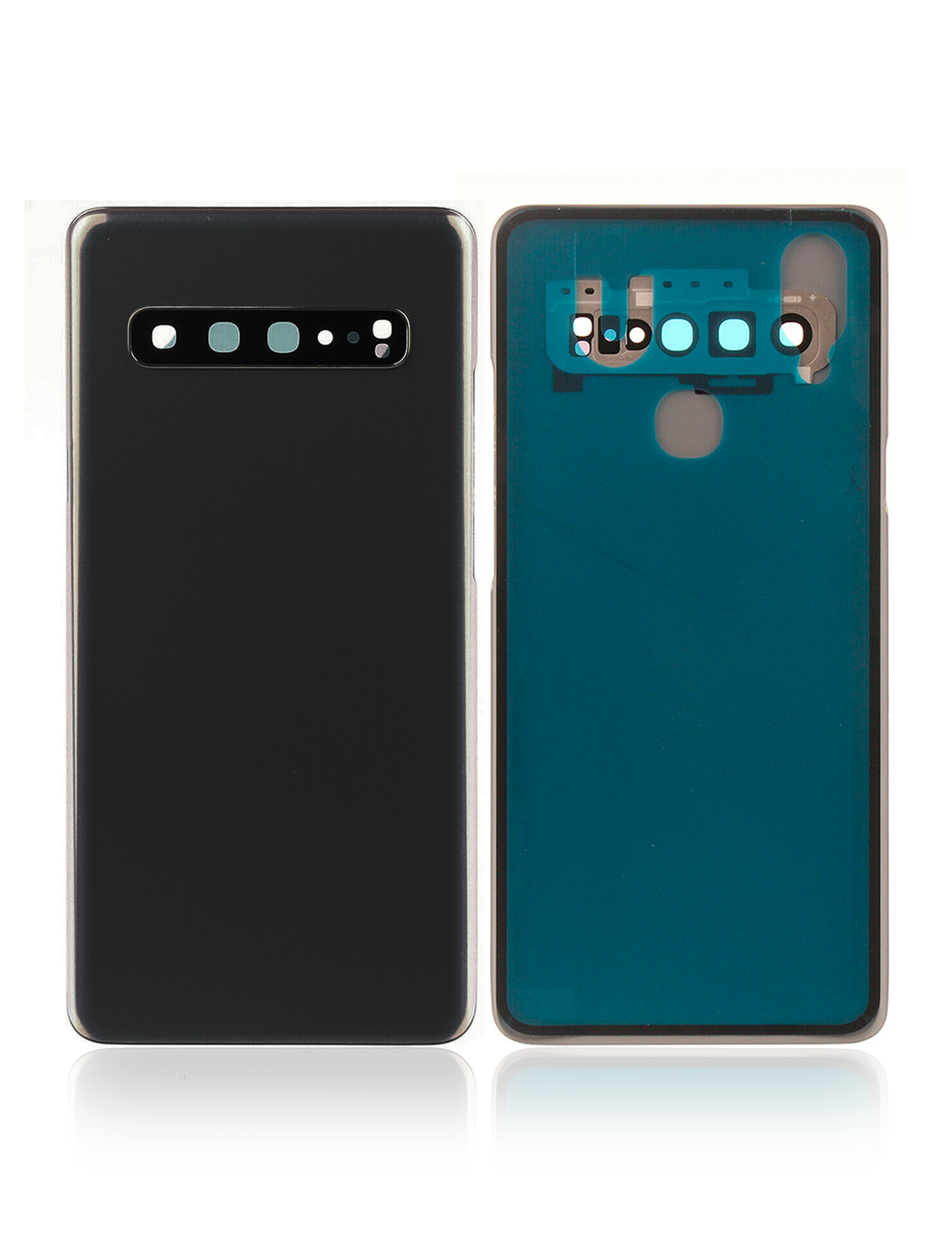 Replacement Back cover Glass With Camera Lens Compatible For Samsung Galaxy S10 5G by Macfactory.Store (No Logo) (Vemake) (Prism Black)