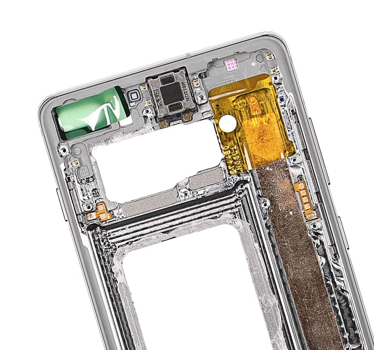 Replacement Mid-Frame Housing Compatible For Samsung Galaxy S10 (With Small Parts) (Prism Blue)