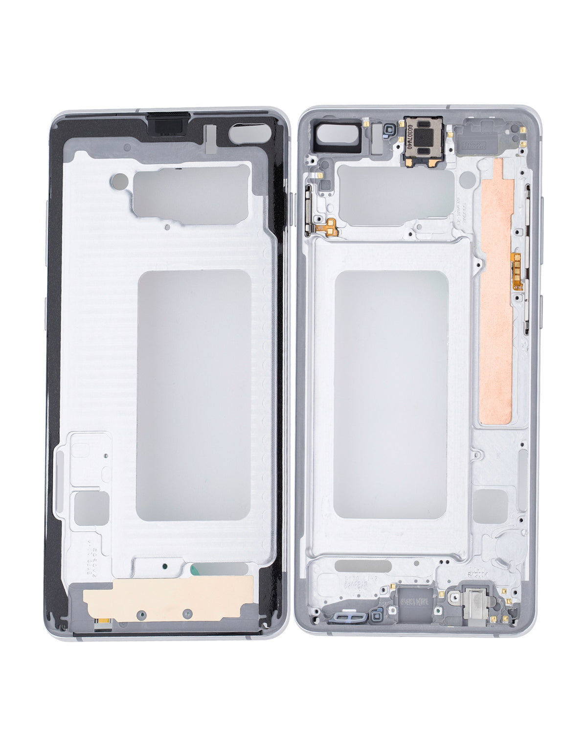 Replacement Mid-Frame Housing Compatible For Samsung Galaxy S10 Plus (With Small Parts) (Prism White)