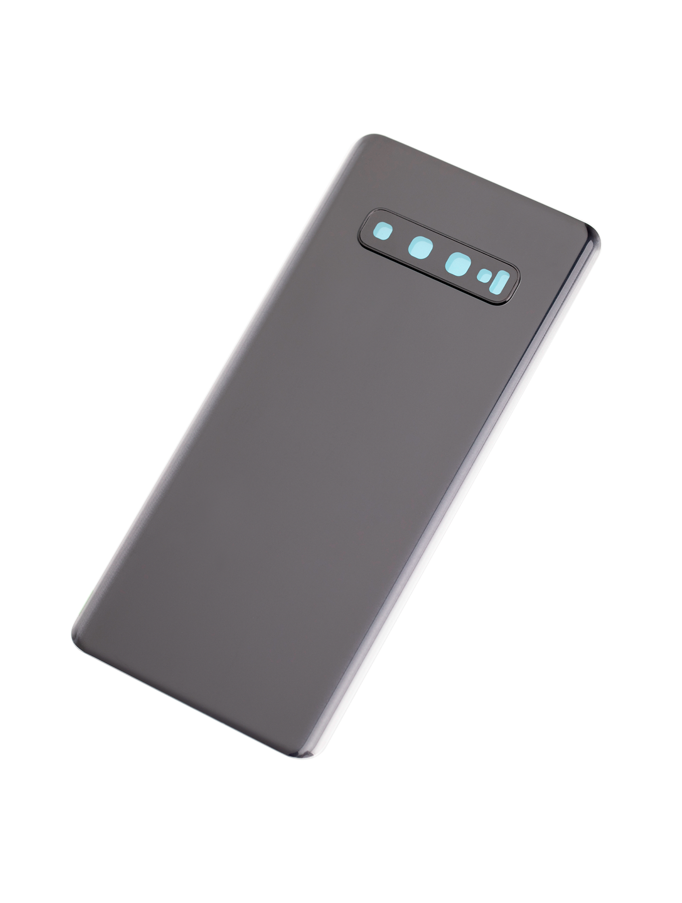 Back cover Glass With Camera Lens Compatible For Samsung Galaxy S10 Plus Replacement (No Logo) (Vemake) (Prism Black)