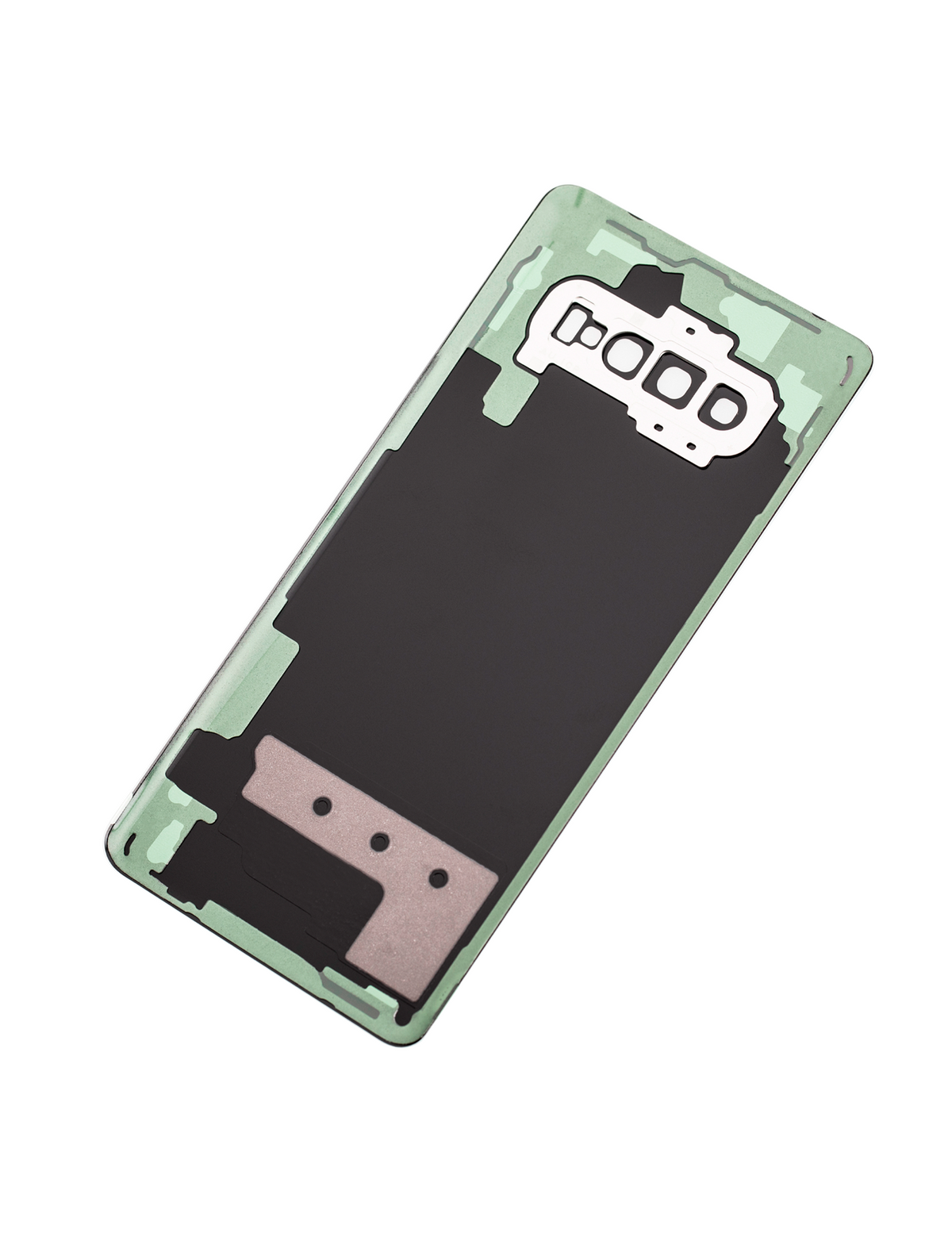 Back cover Glass With Camera Lens Compatible For Samsung Galaxy S10 Plus Replacement (No Logo) (Vemake) (Prism White)