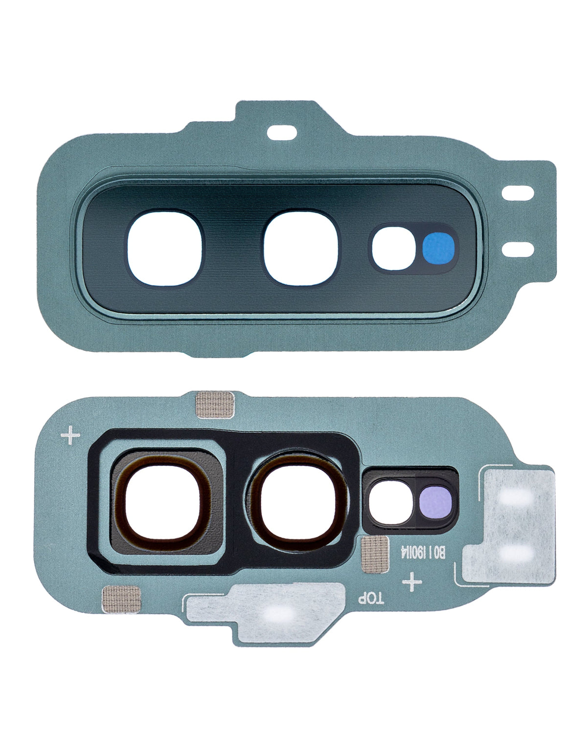 Back Camera Lens With Cover Bezel Ring Compatible For Samsung Galaxy S10E Replacement (Prism Green)