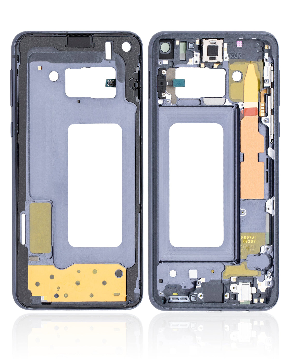 Replacement Mid-Frame Housing Compatible For Samsung Galaxy S10E (With Small Parts) (Prism Black)
