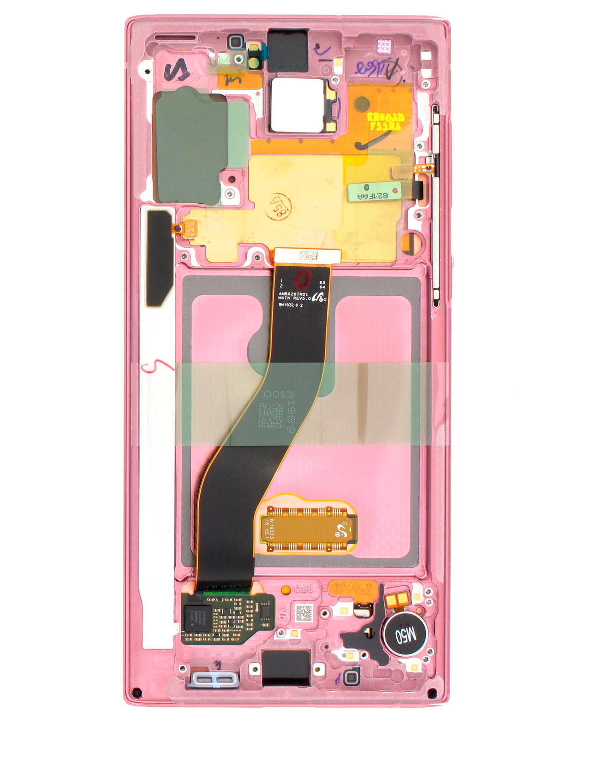 Replacement OLED Assembly With Frame Compatible For Samsung Galaxy Note 10 (Refurbished) (Aura Pink)