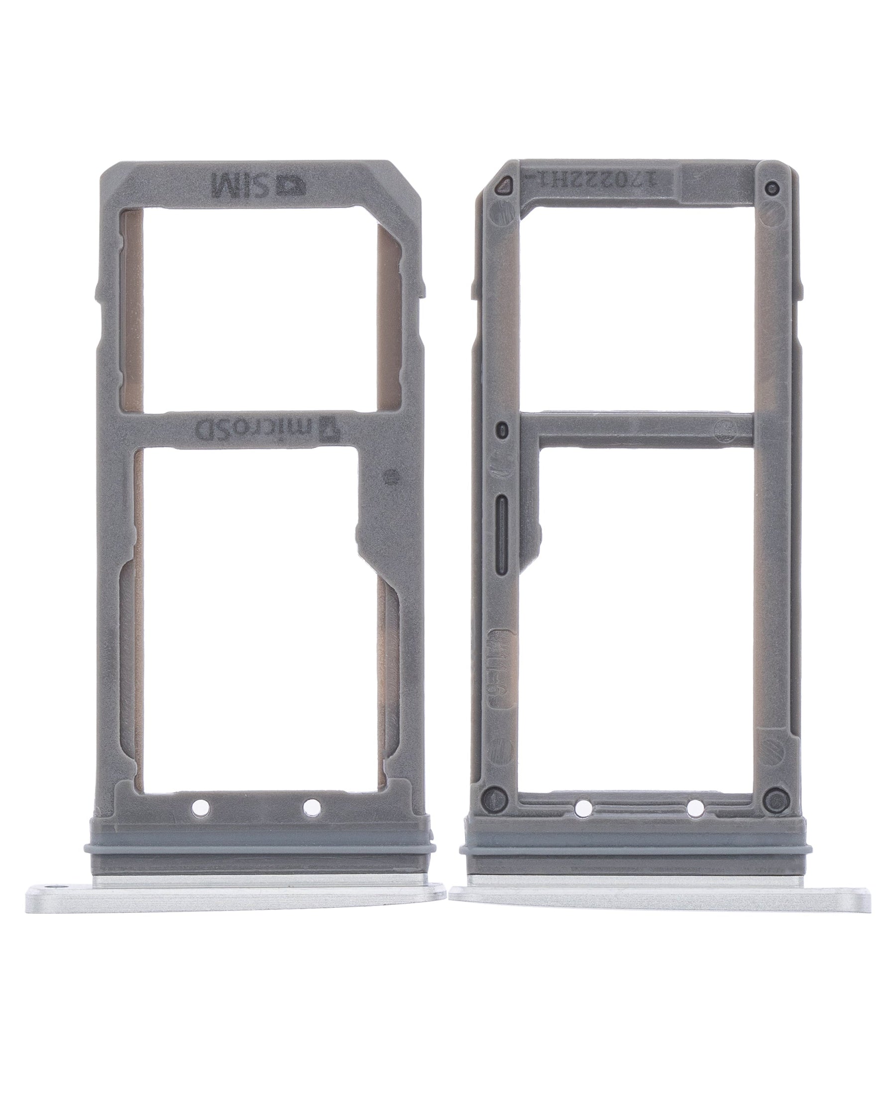 Dual Sim Card Tray Compatible For Samsung Galaxy S7 Replacement (Silver)