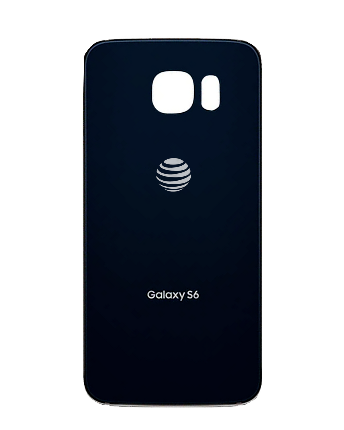 Back Cover Glass Replacement  Compatible For Samsung Galaxy S6 ( AT&T Logo) (Used OEM Pull: Grade A) (Black Sapphire)