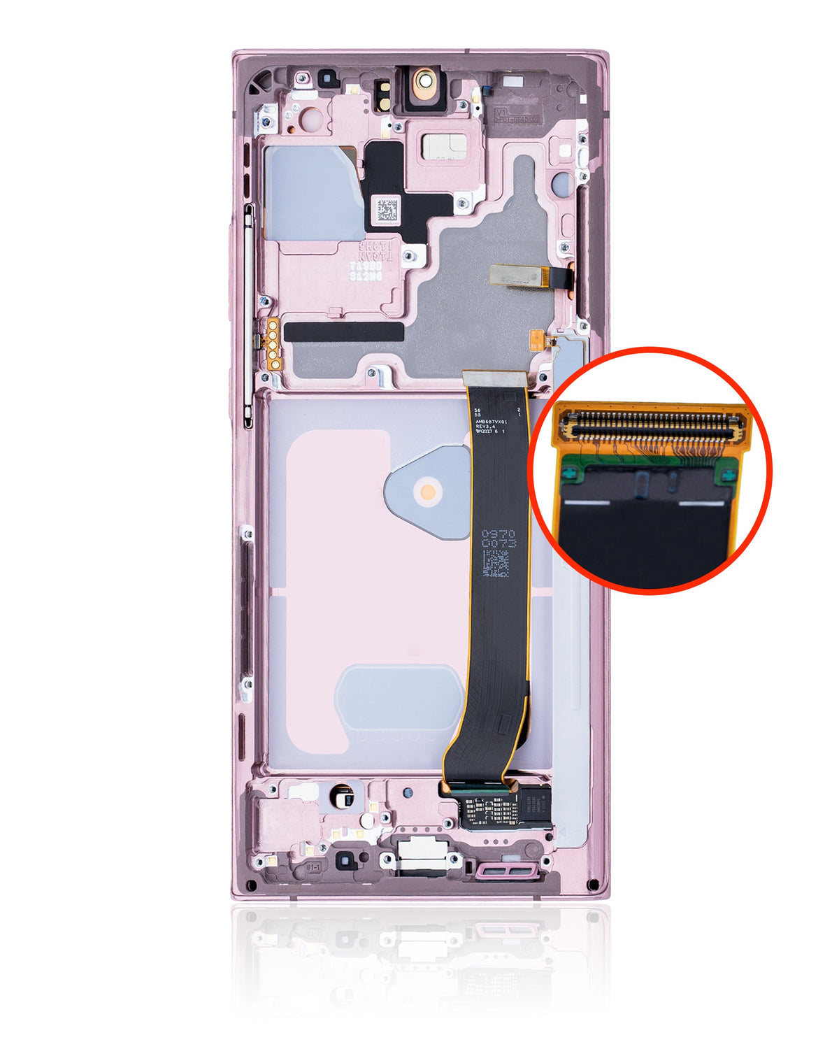 Replacement OLED Assembly With Frame Compatible For Samsung Galaxy Note 20 Ultra 5G (Service Pack) (Mystic Bronze)