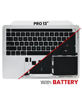 SILVER TOP CASE ASSEMBLY WITH KEYBOARD AND BATTERY FOR MACBOOK PRO 13" M1 A2338 (LATE 2020)