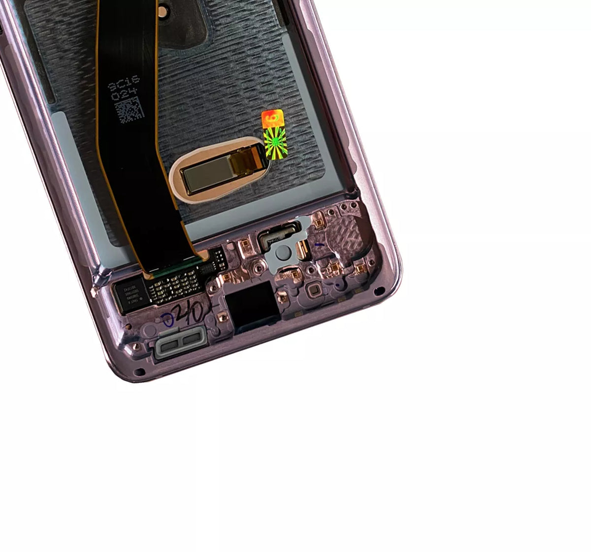 OLED Assembly With Frame Replacement Compatible For Samsung Galaxy S20 5G (Non-Verizon 5G UW Frame) (Service Pack) (Cloud Pink)