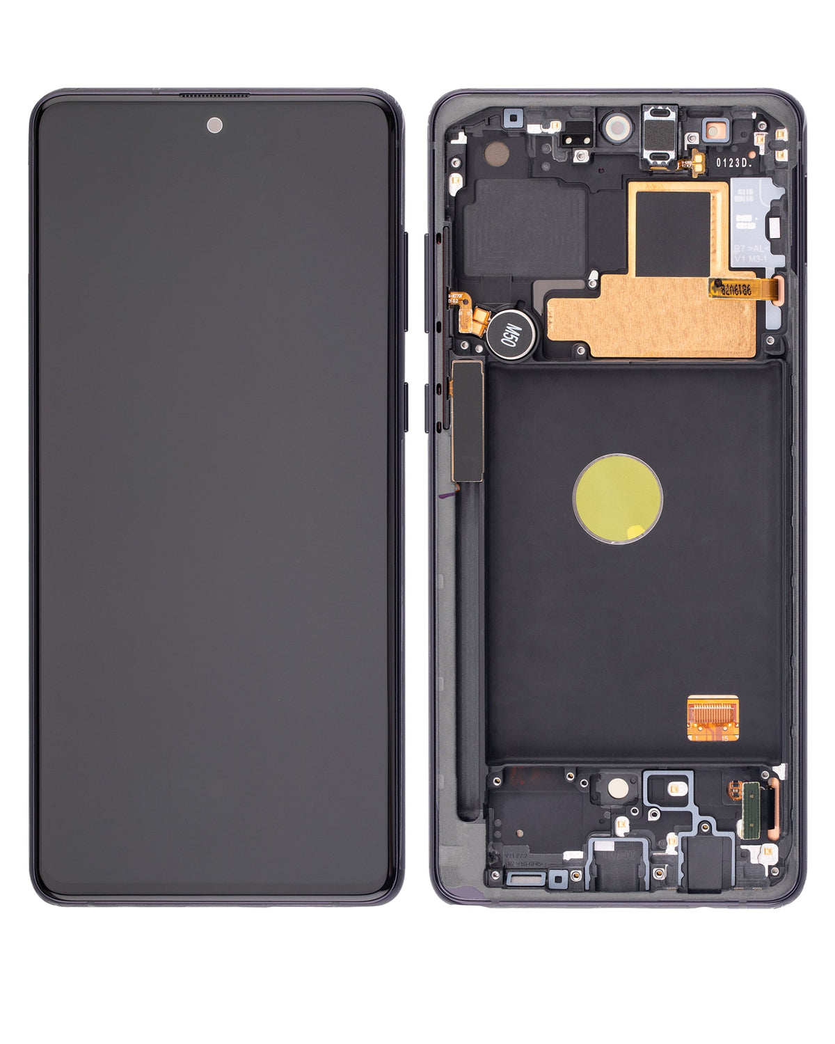 OLED Assembly With Frame Compatible For Samsung Galaxy Note 10 Lite Replacement (Refurbished) (Aura Black)