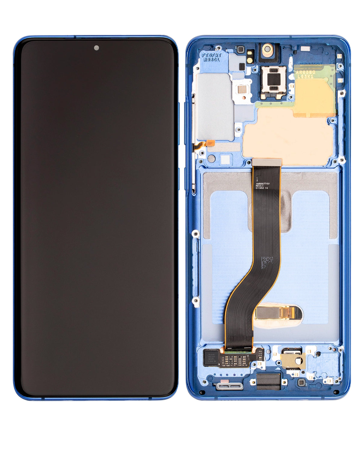 OLED Assembly With Frame Compatible For Samsung Galaxy S20 Plus 5G Replacement  (Refurbished) (Aura Blue)