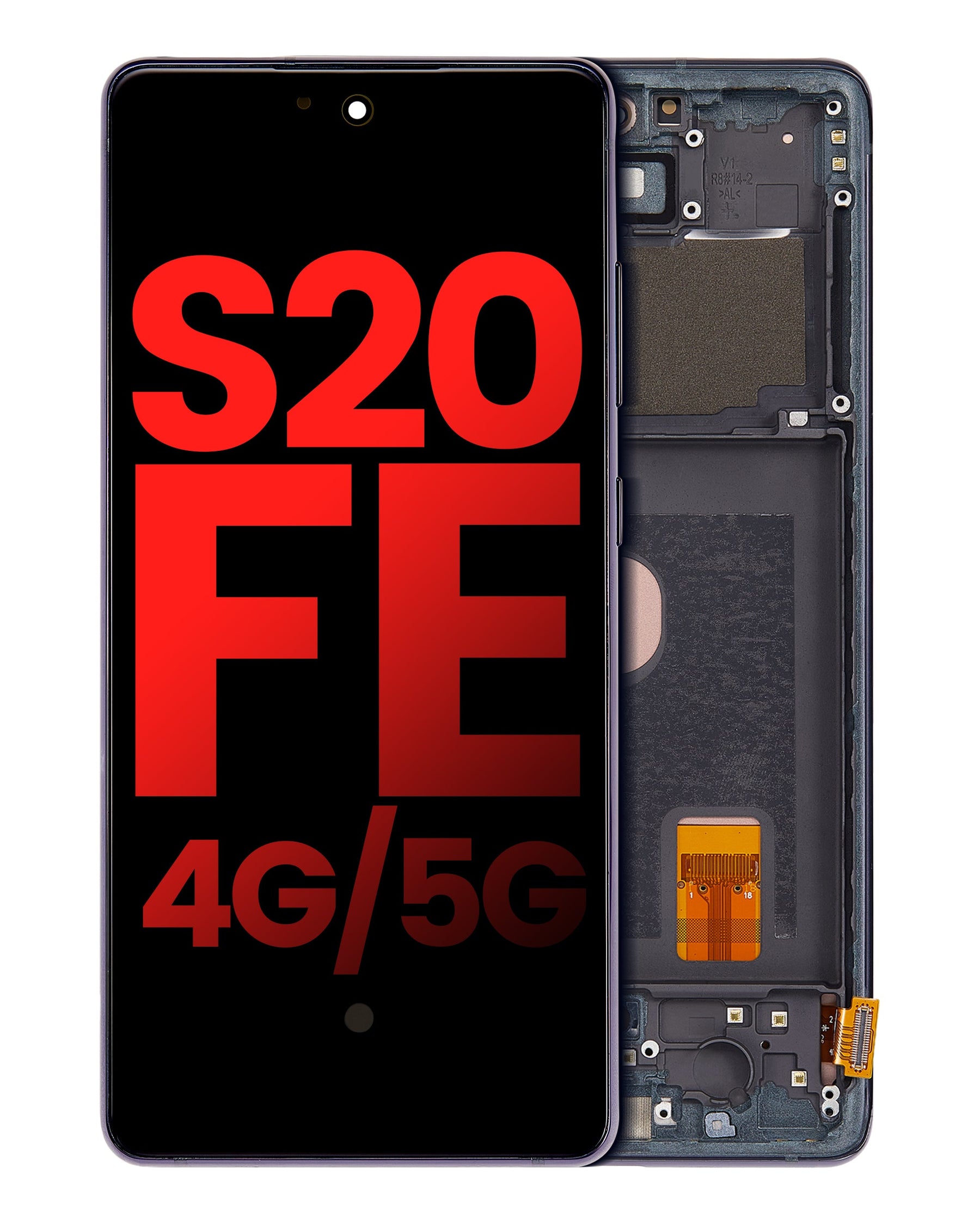 OLED Assembly With Frame Compatible For Samsung Galaxy S20 FE 4G / 5G Replacement (Vemake) (Cloud Navy)