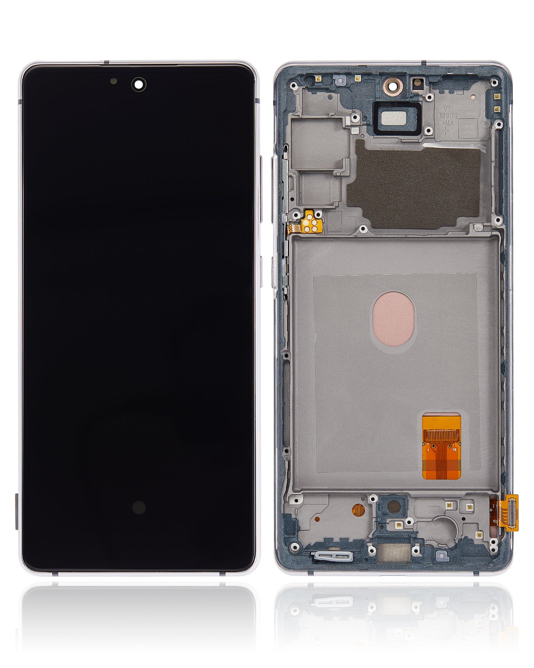 OLED Assembly With Frame Compatible For Samsung Galaxy S20 FE 4G / 5G Replacement (Vemake) (Cloud White)