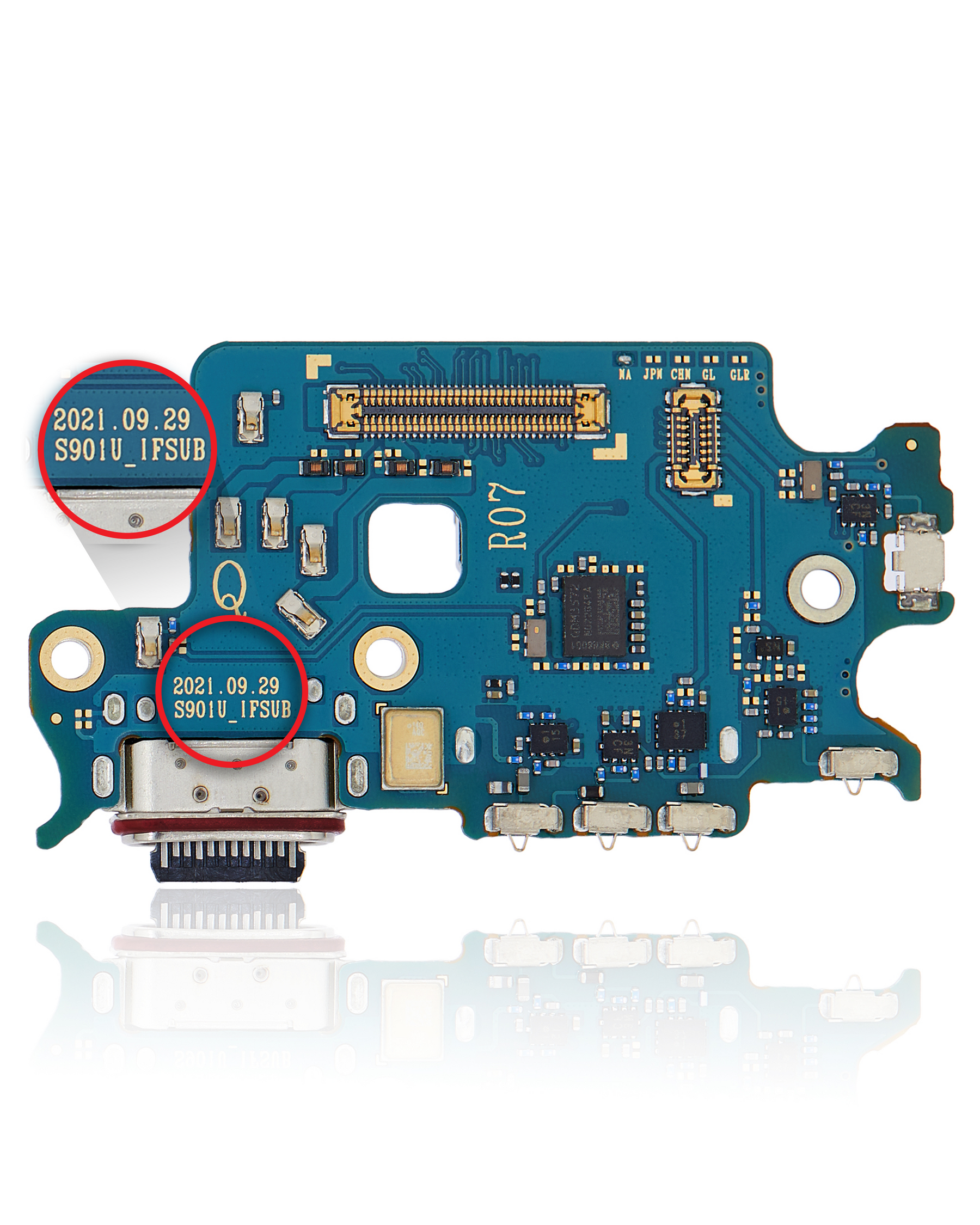 Charging Port Board With Sim Card Reader Compatible For Samsung Galaxy S22 5G Replacement (S901U) (US Version)