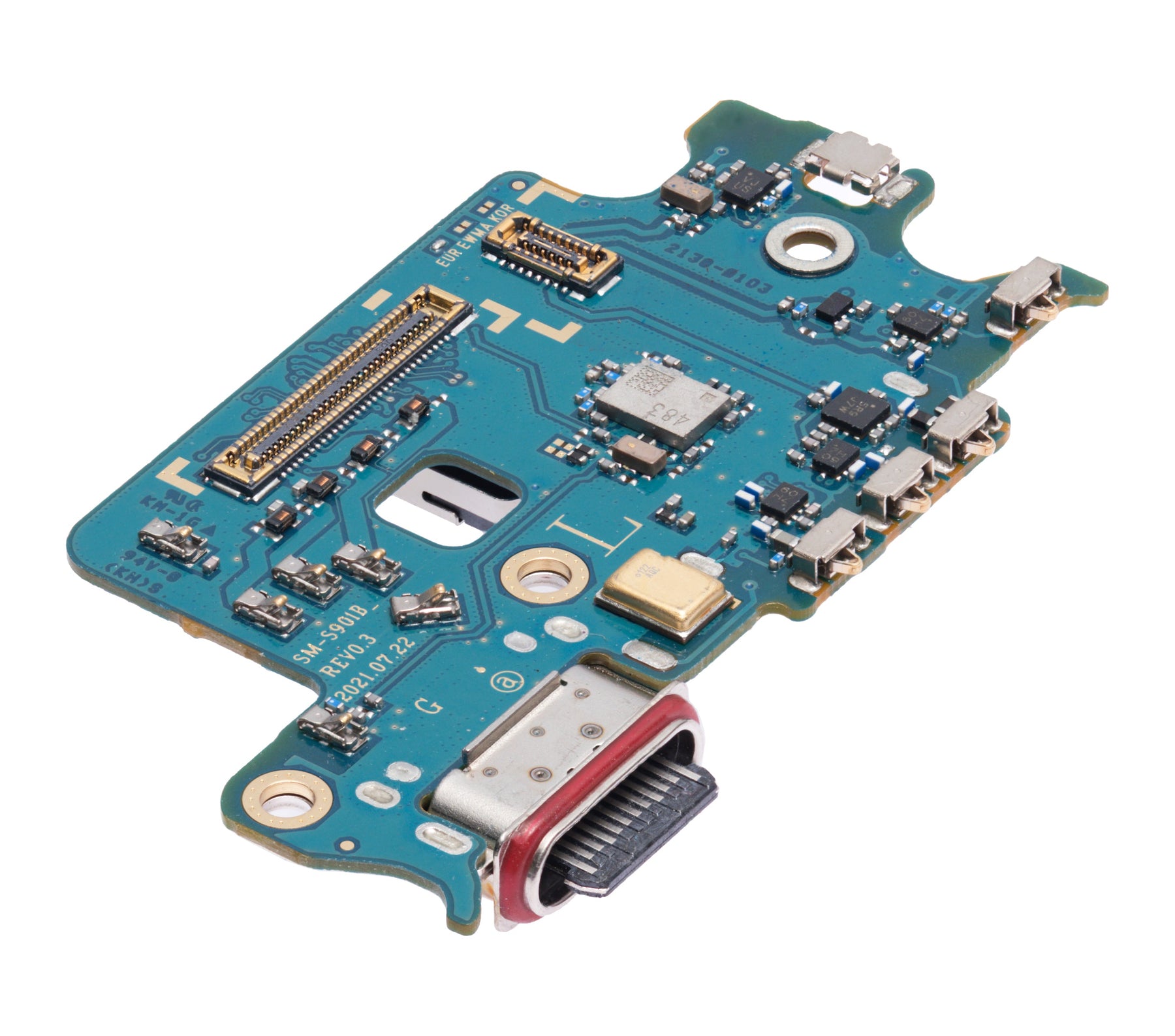 Charging Port Board With Sim Card Reader Compatible For Samsung Galaxy S22 5G Replacement (S901B) (International Version)