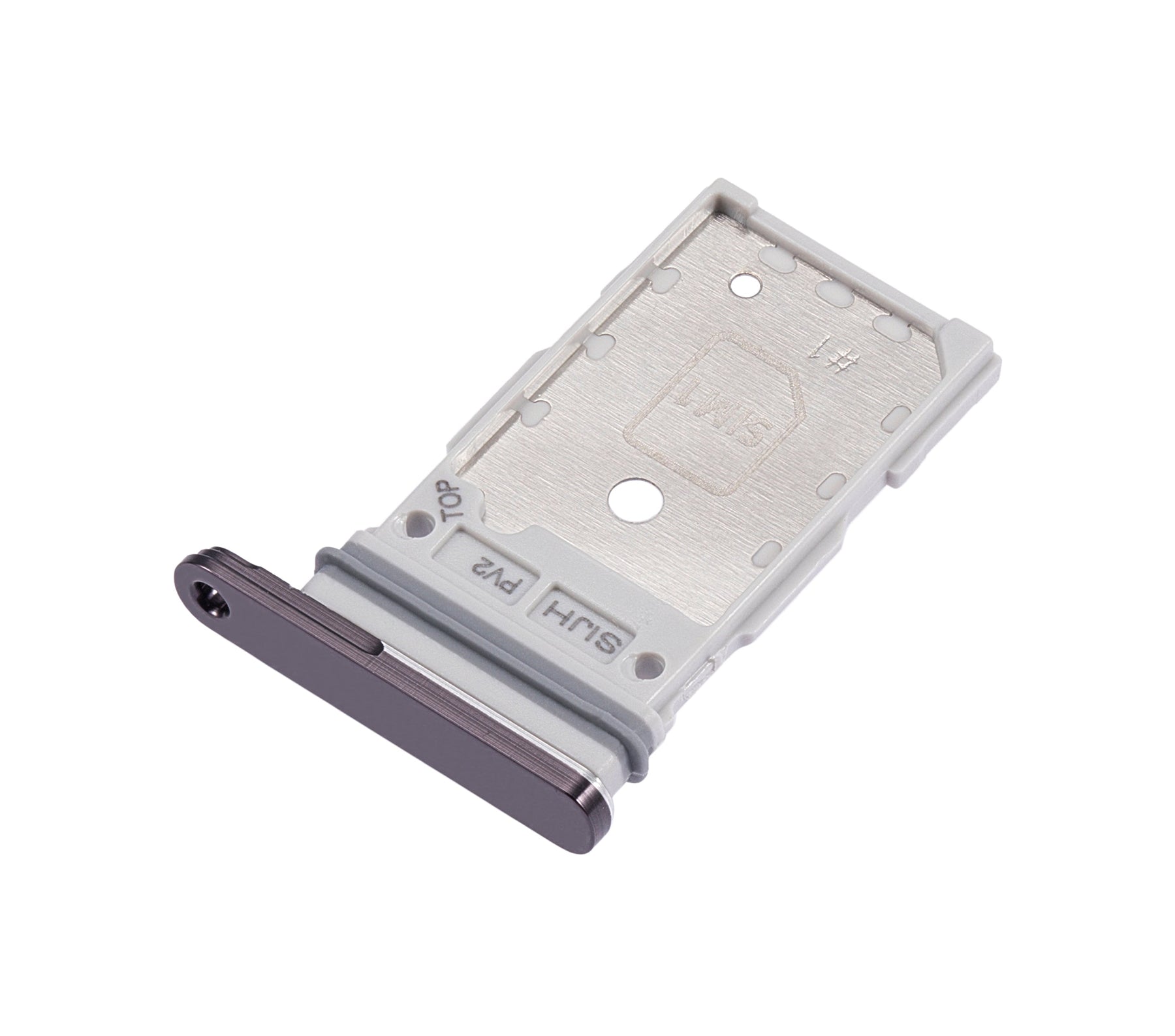 Dual Sim Card Tray Compatible For Samsung Galaxy S22 Ultra Replacement (Phantom Black)