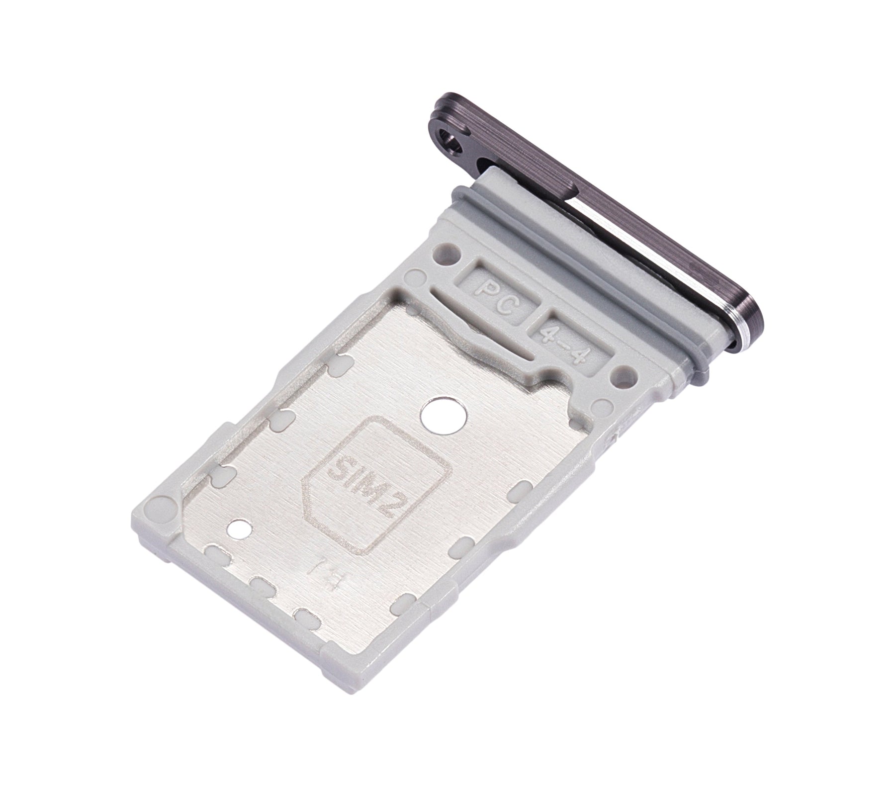 Dual Sim Card Tray Compatible For Samsung Galaxy S22 Ultra Replacement (Phantom Black)