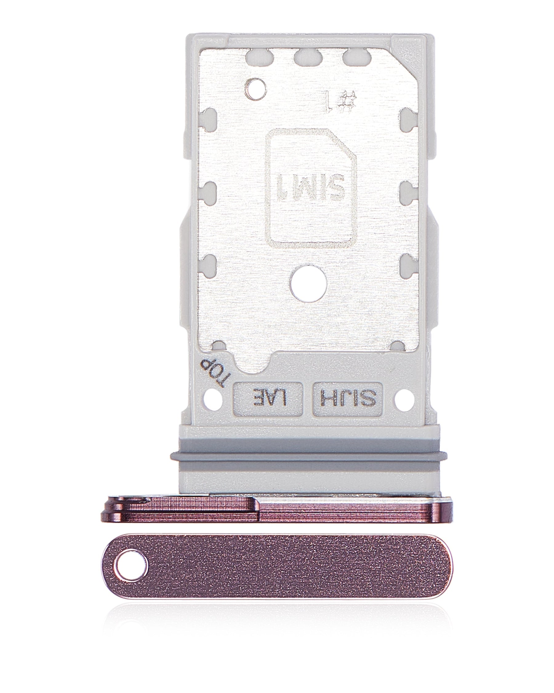 Dual Sim Card Tray Replacement Compatible For Samsung Galaxy S22 Ultra (Burgundy)