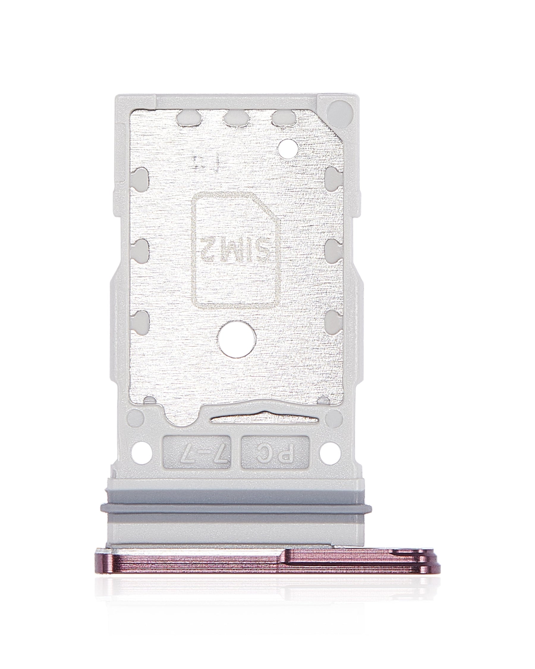 Dual Sim Card Tray Replacement Compatible For Samsung Galaxy S22 Ultra (Burgundy)
