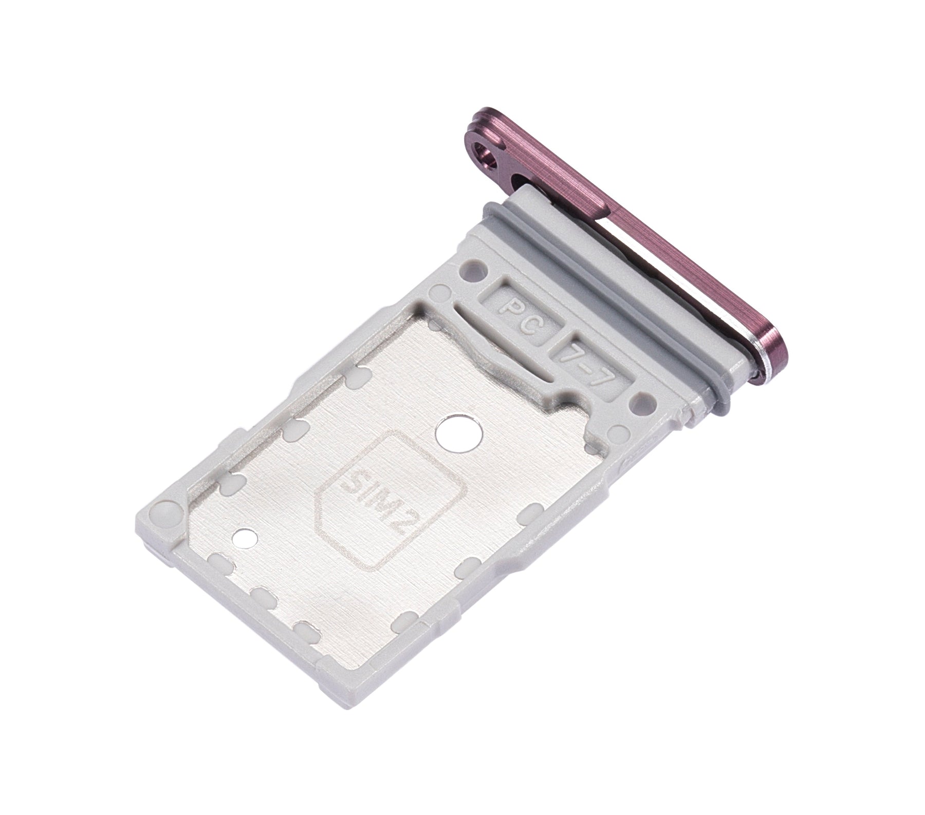 Dual Sim Card Tray Replacement Compatible For Samsung Galaxy S22 Ultra (Burgundy)